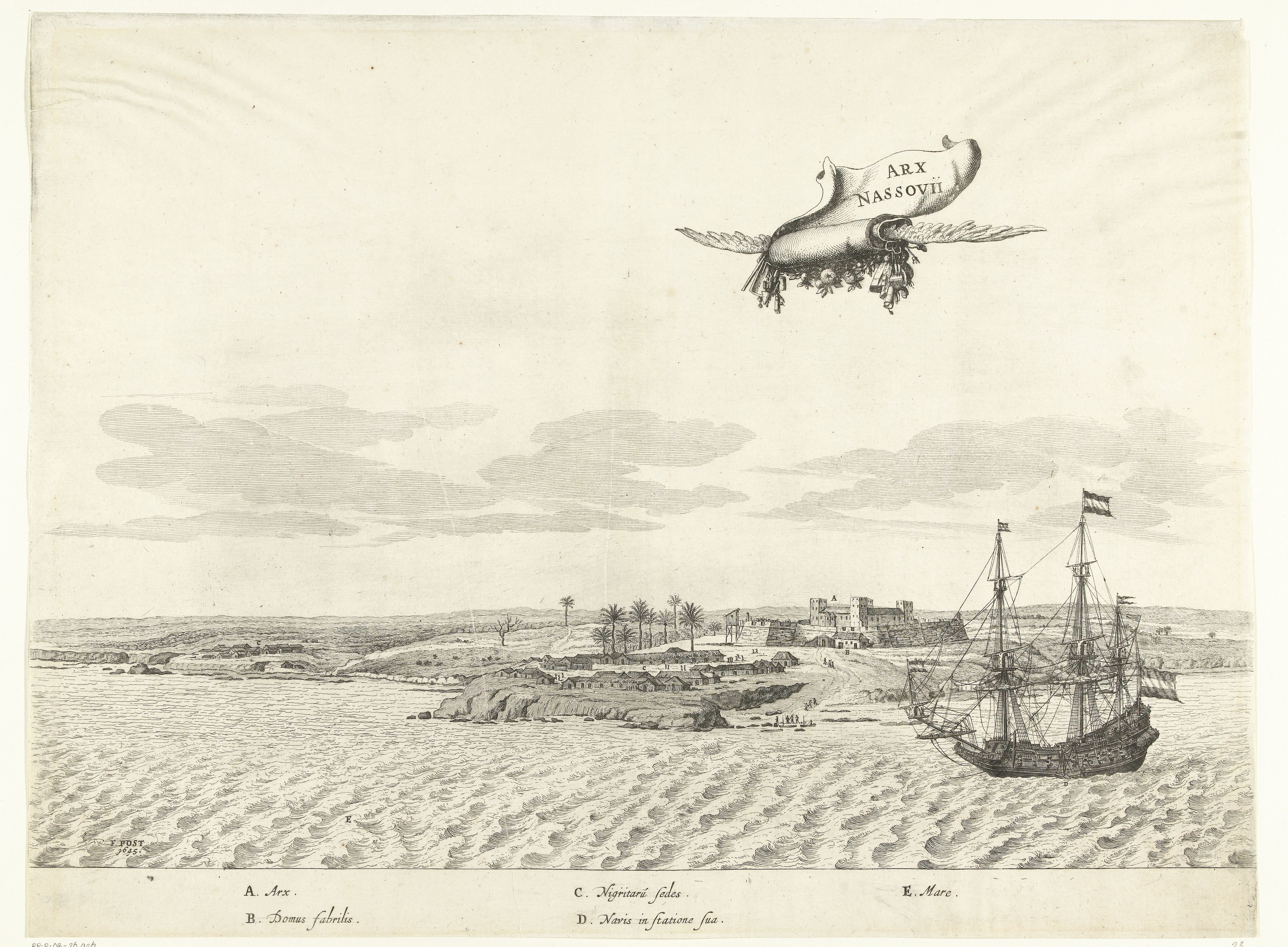 Gezicht op fort Nassau, ca. 1636-1644