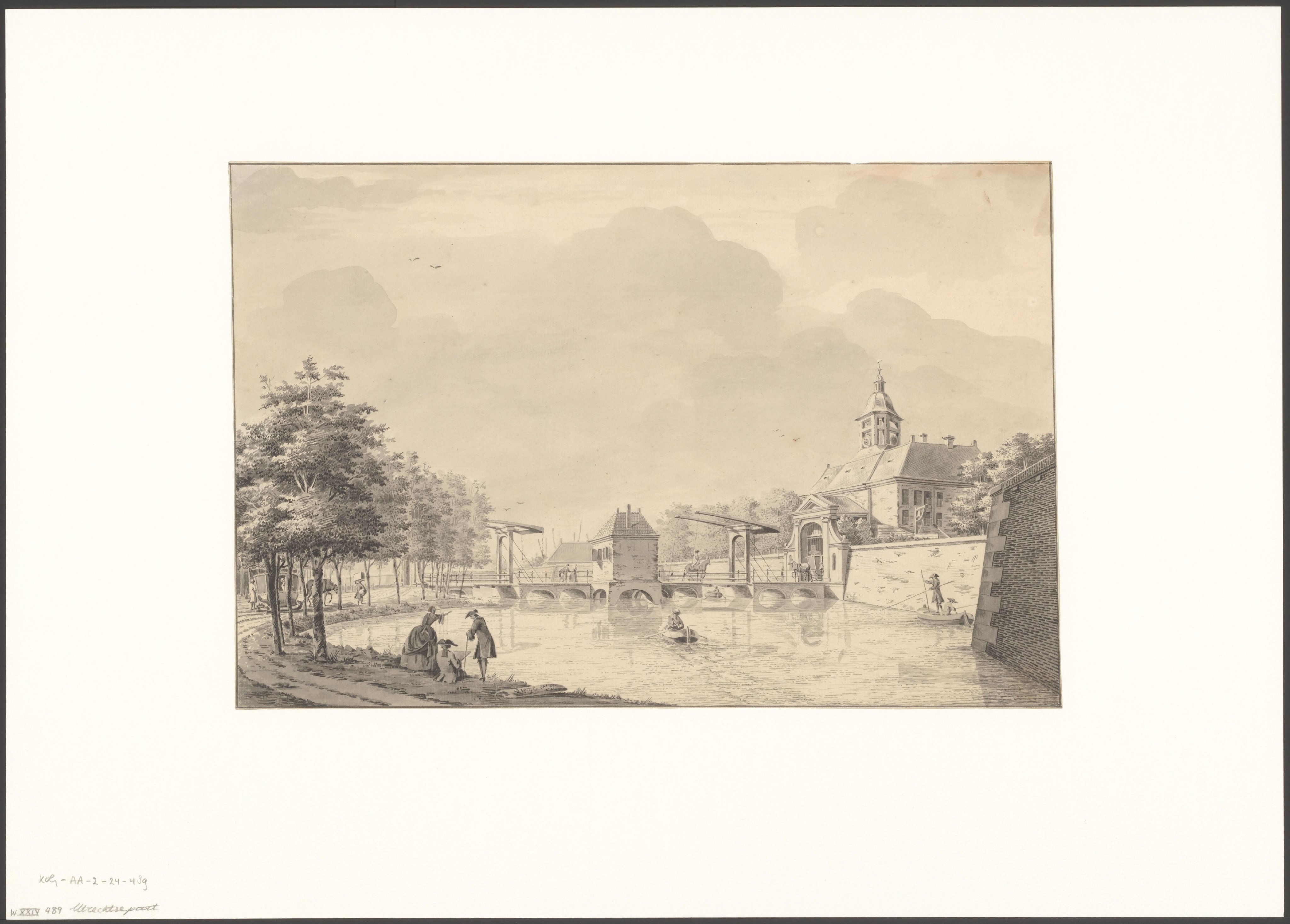Gezicht op de Utrechtsepoort vanaf het Singel