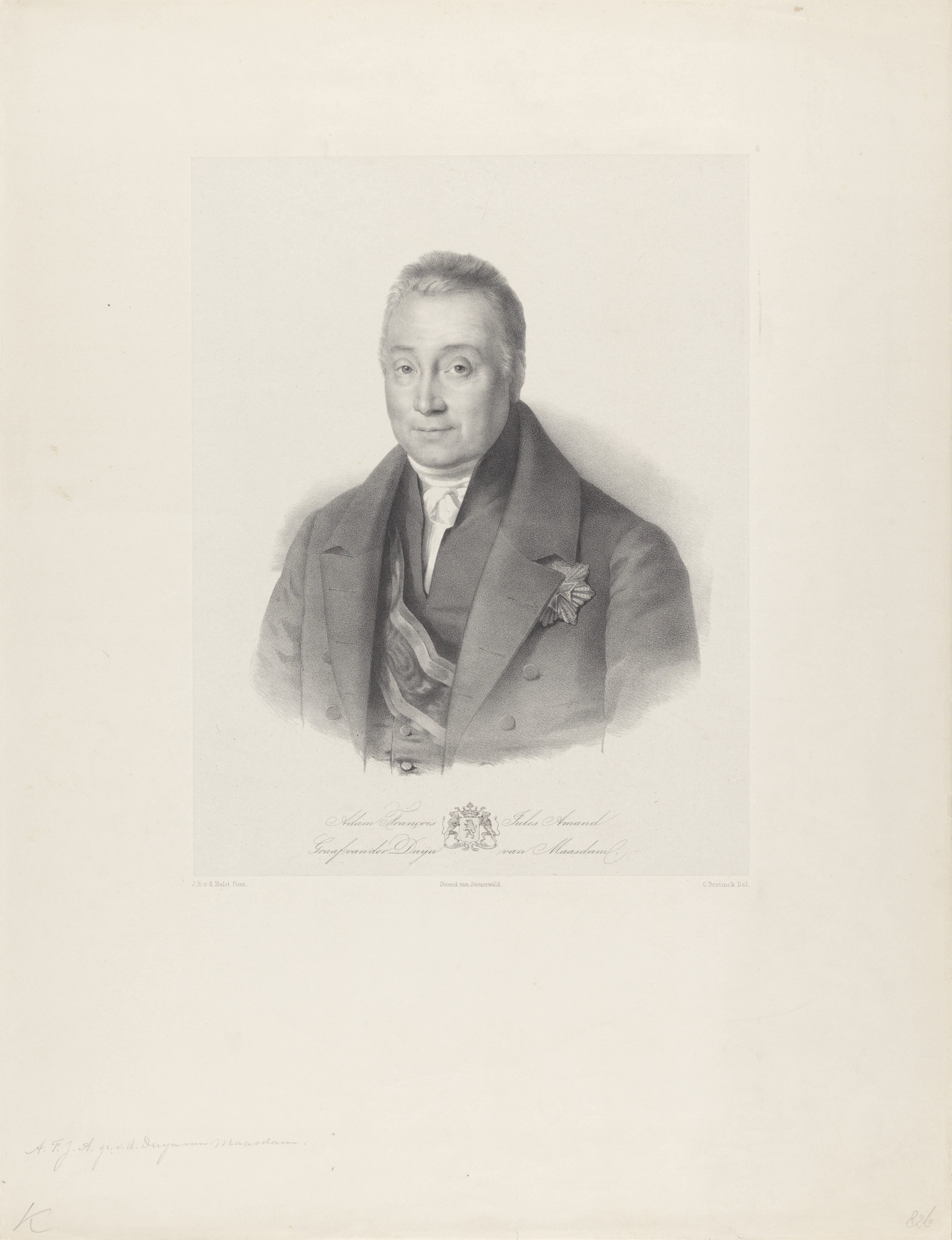 Portret van Frans Adam van der Duyn van Maasdam