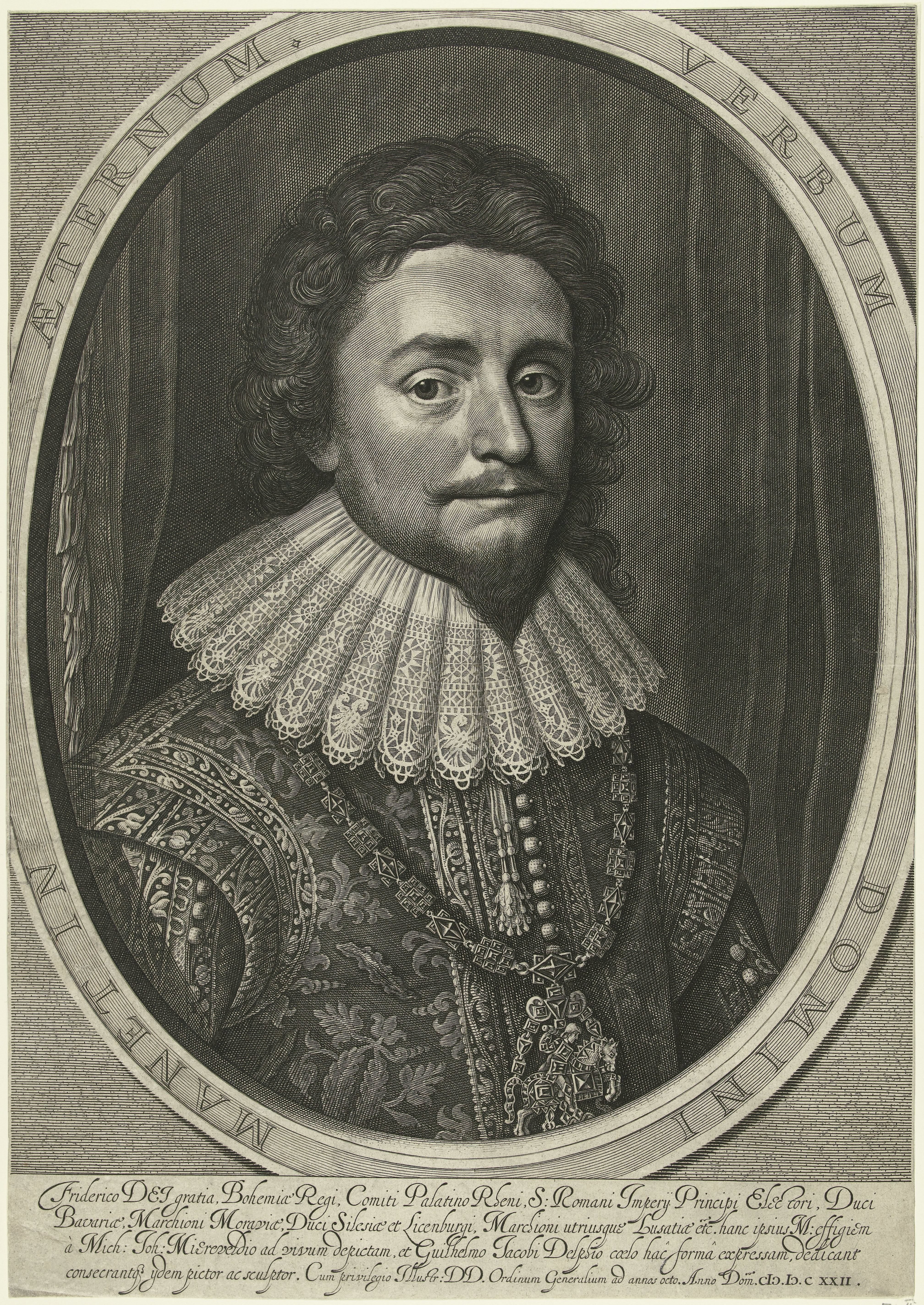 Portret van Frederik V, keurvorst van de Palts, koning van Bohemen