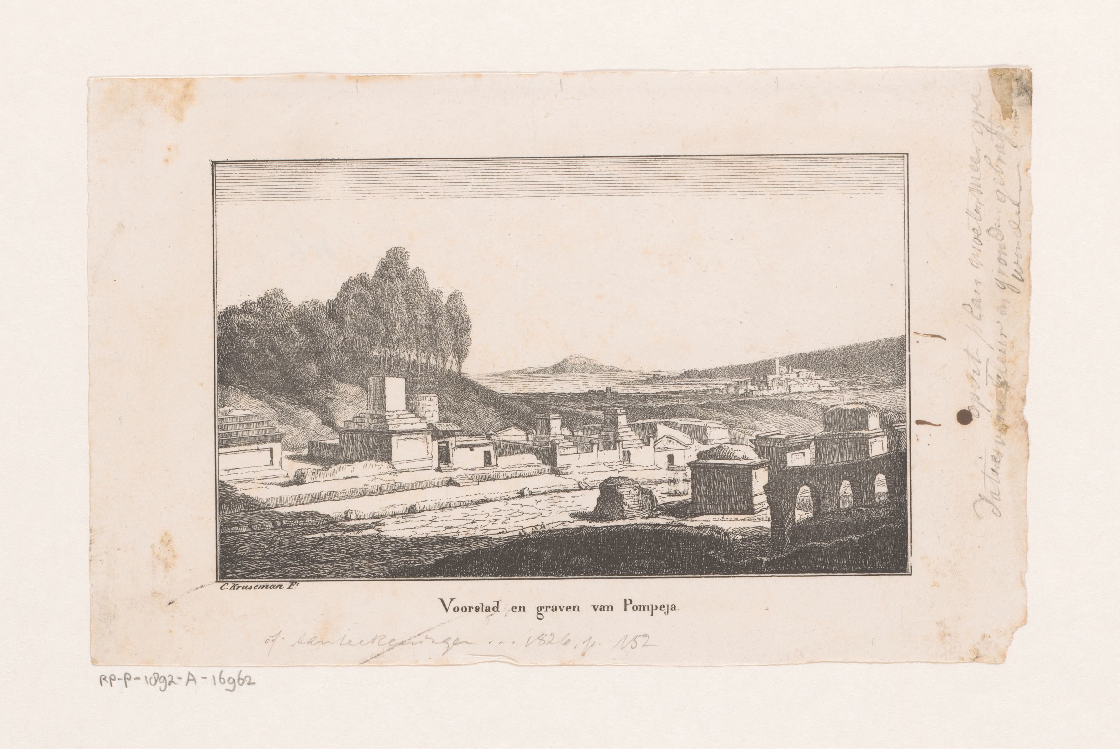 Gezicht op Pompeii