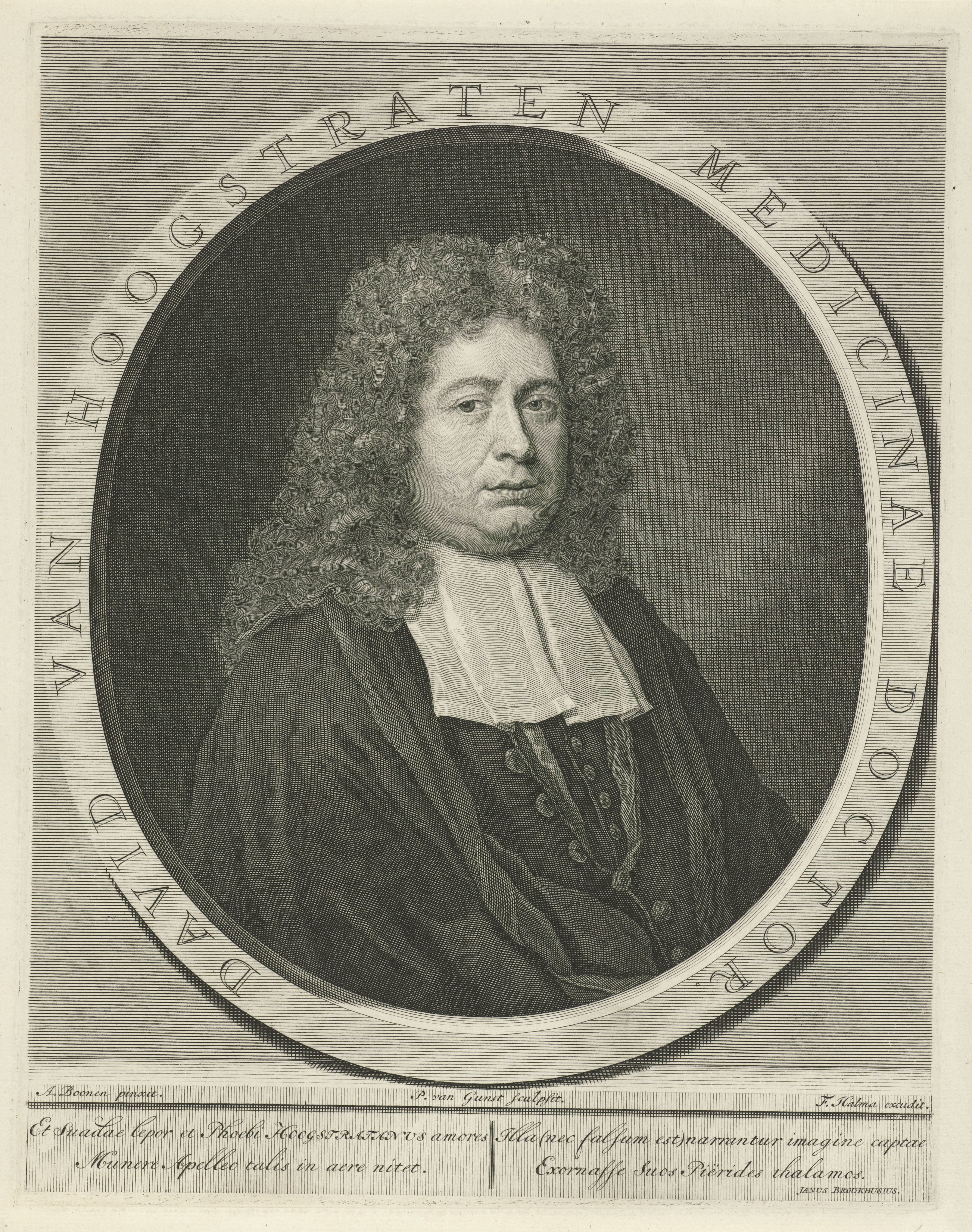 Portret van David Fransz. van Hoogstraten