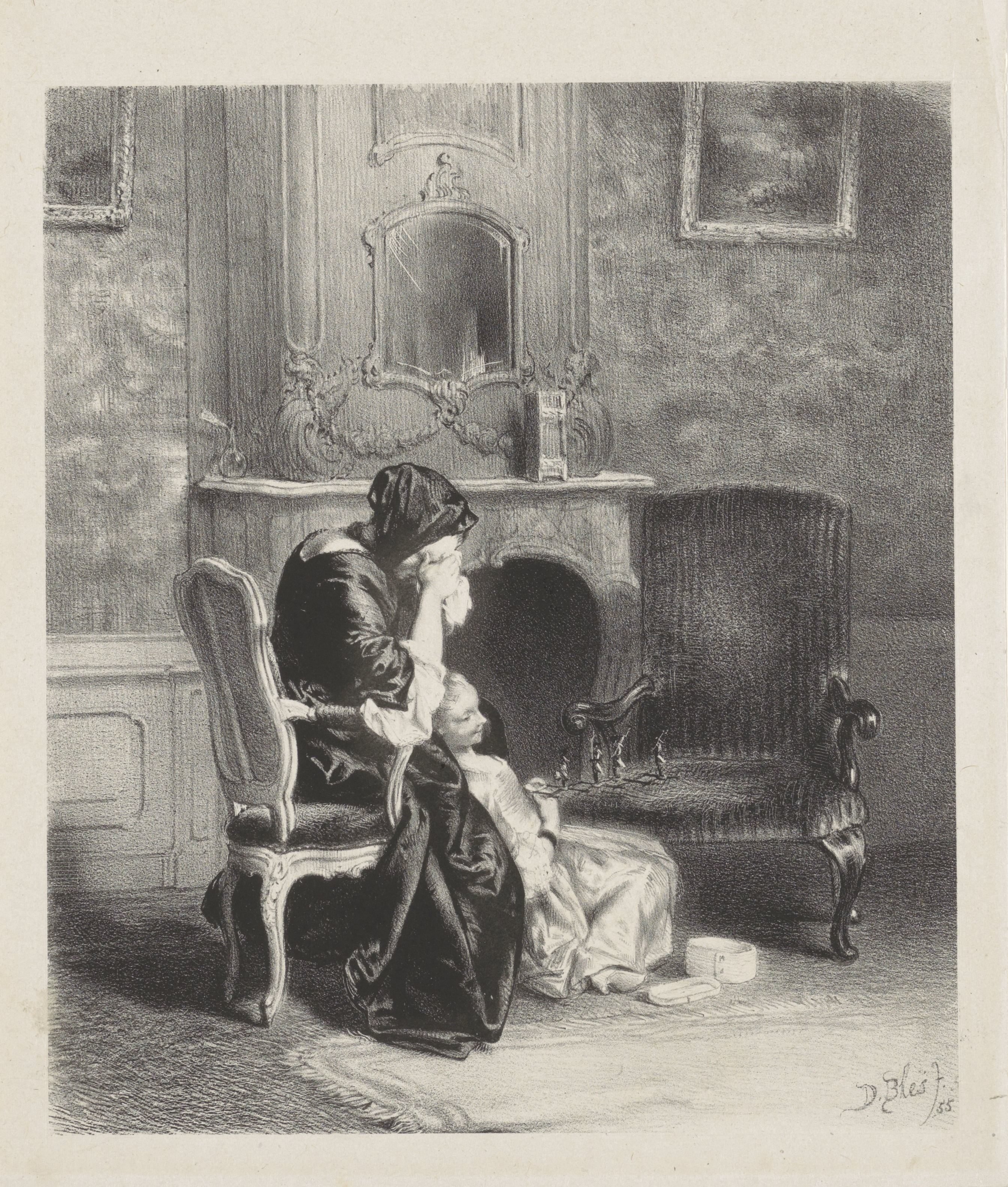 Huilende vrouw in interieur