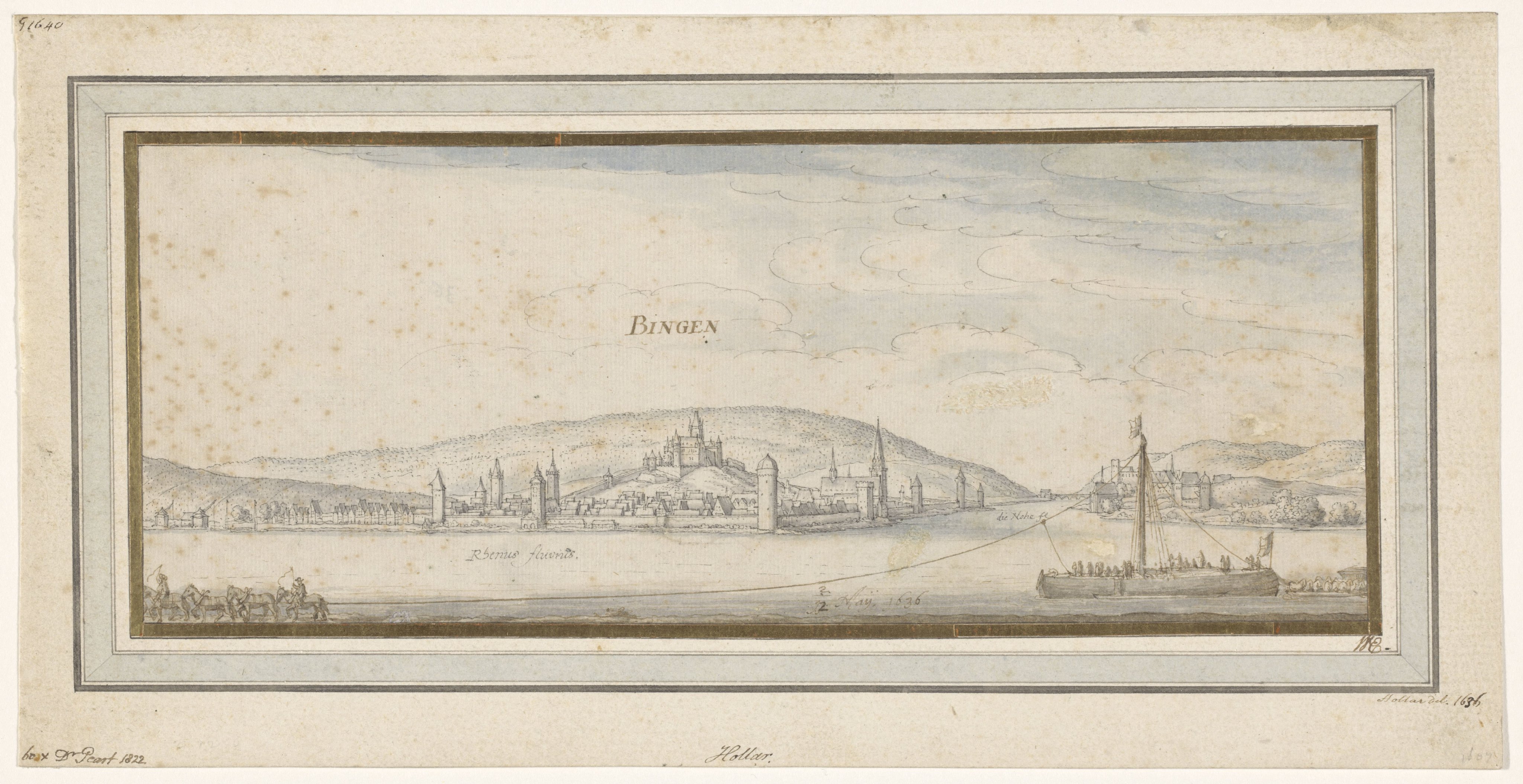 Gezicht op Bingen aan de Rijn