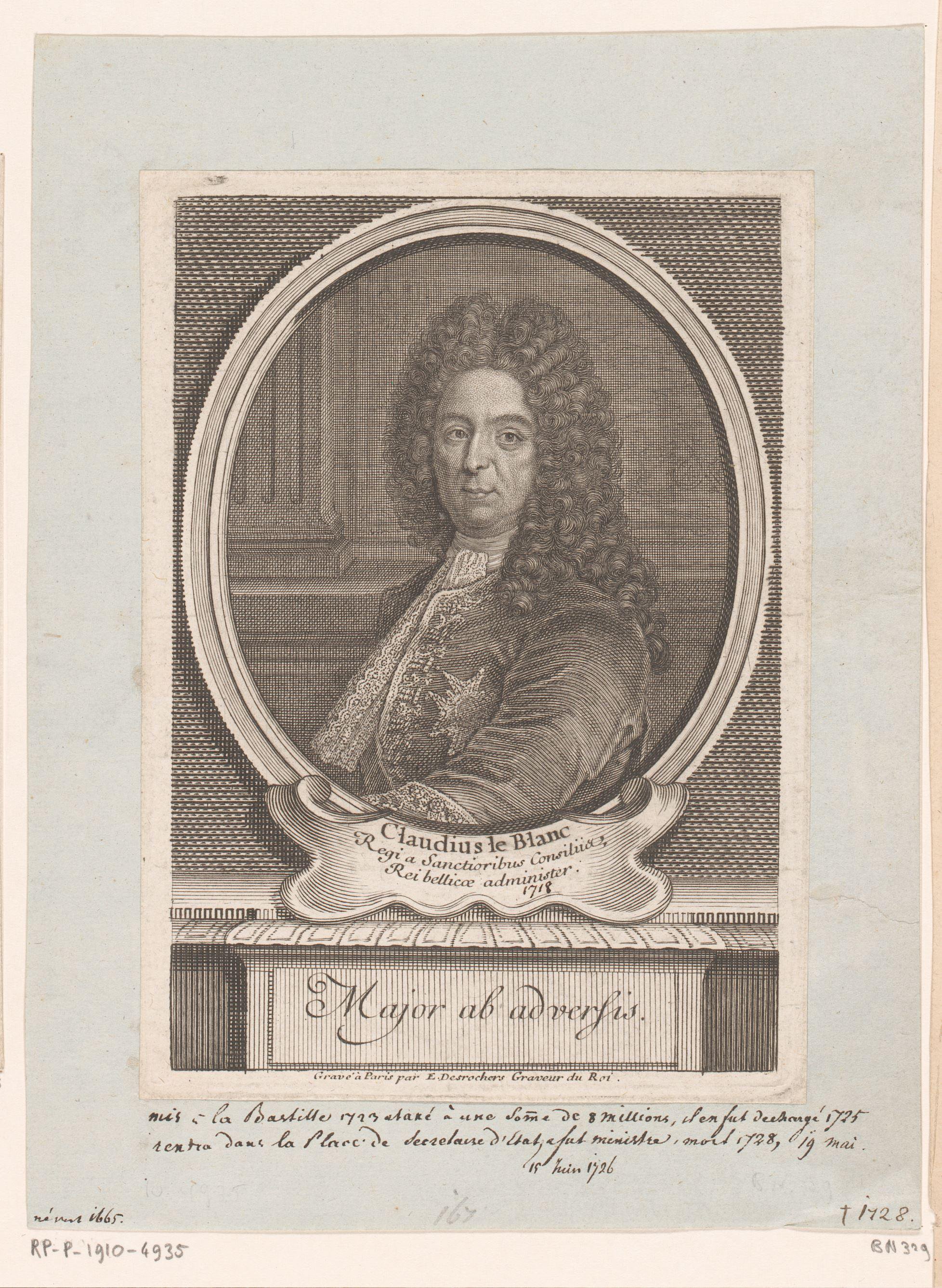 Portret van Claude le Blanc