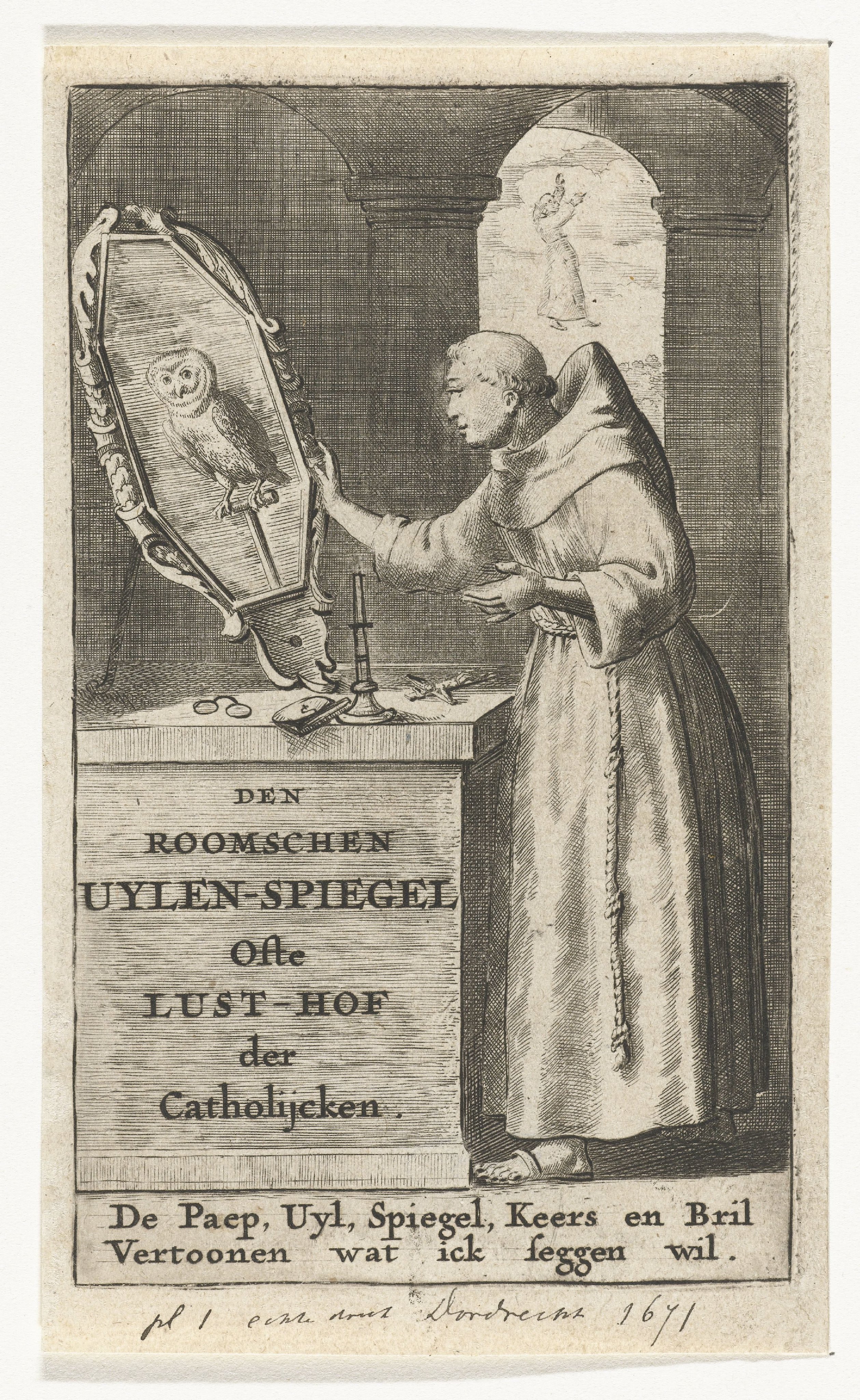 Tweede titelblad voor De Roomse Uilenspiegel