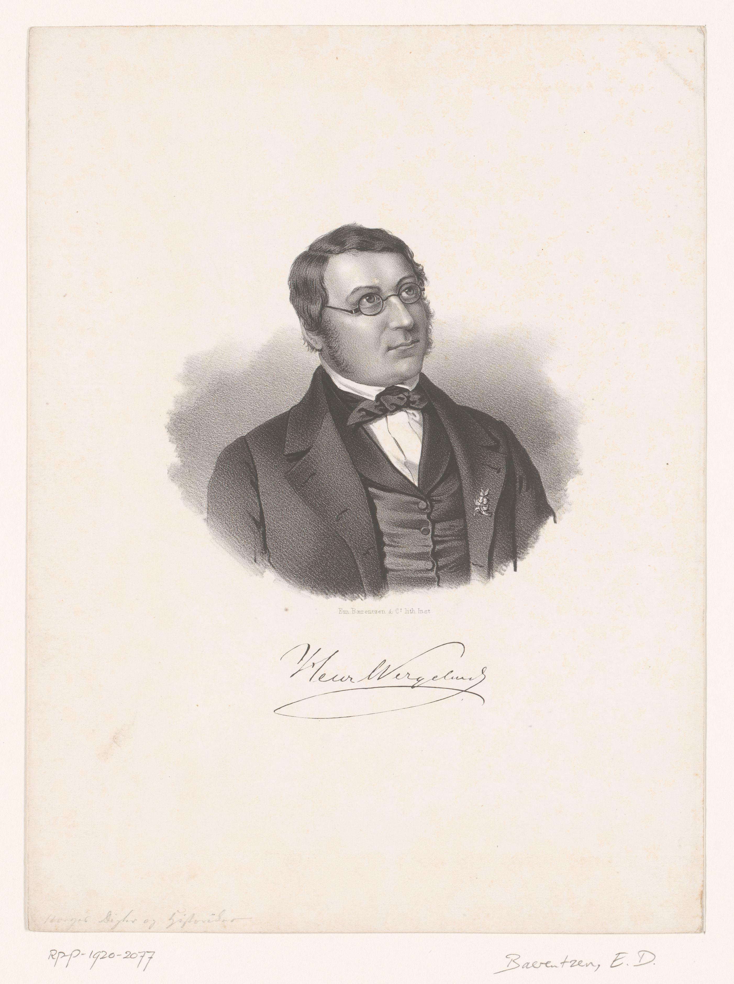 Portret van Henrik Arnold Wergeland
