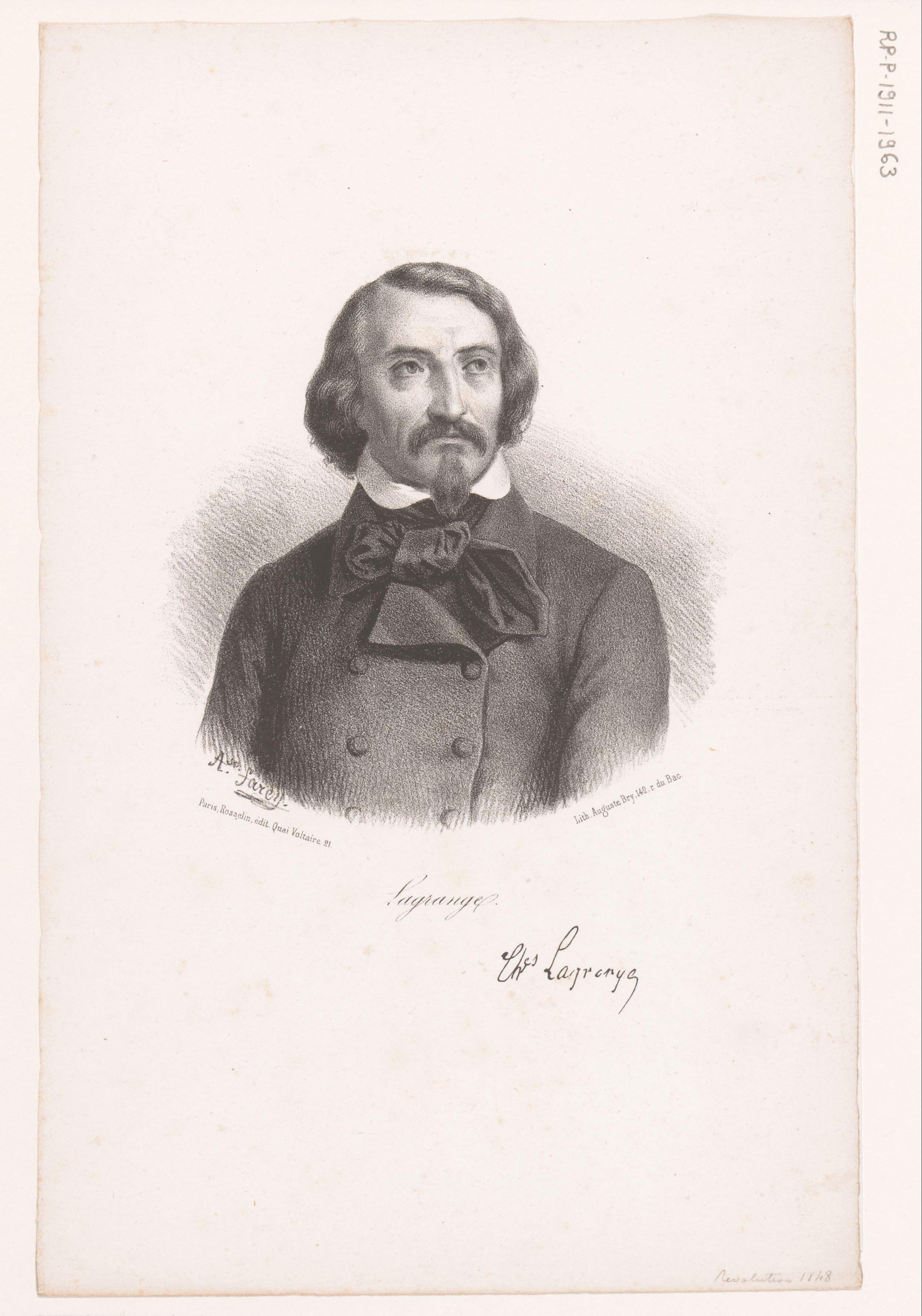 Portret van Charles Lagrange