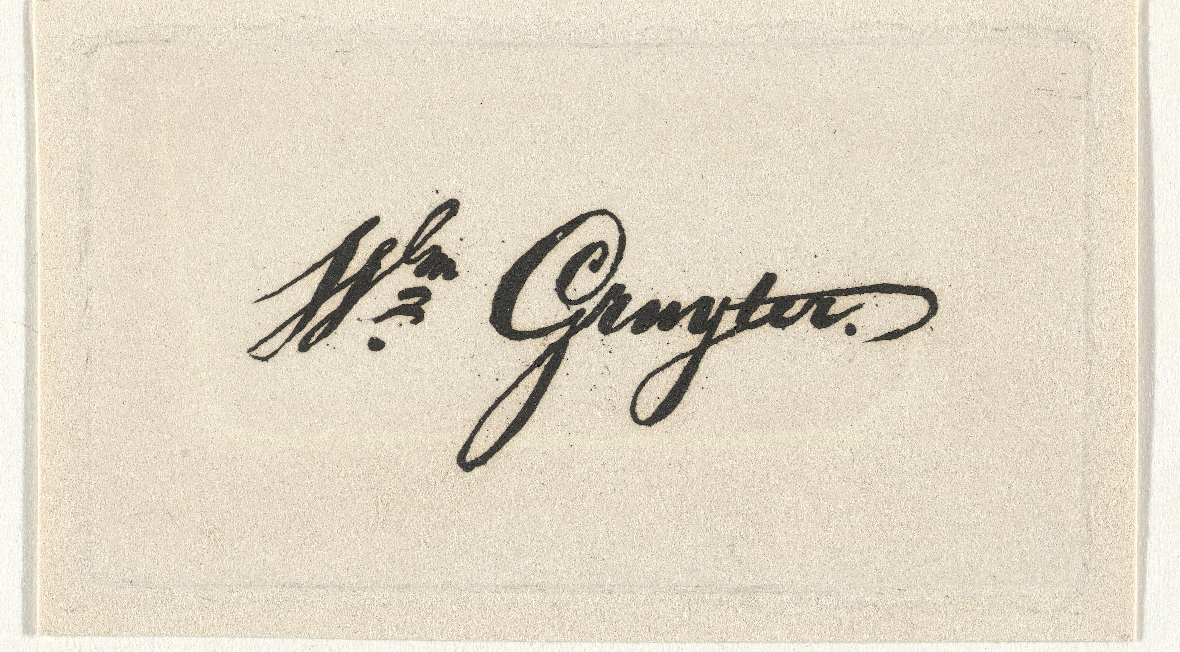 Signatuur van Willem Gruyter