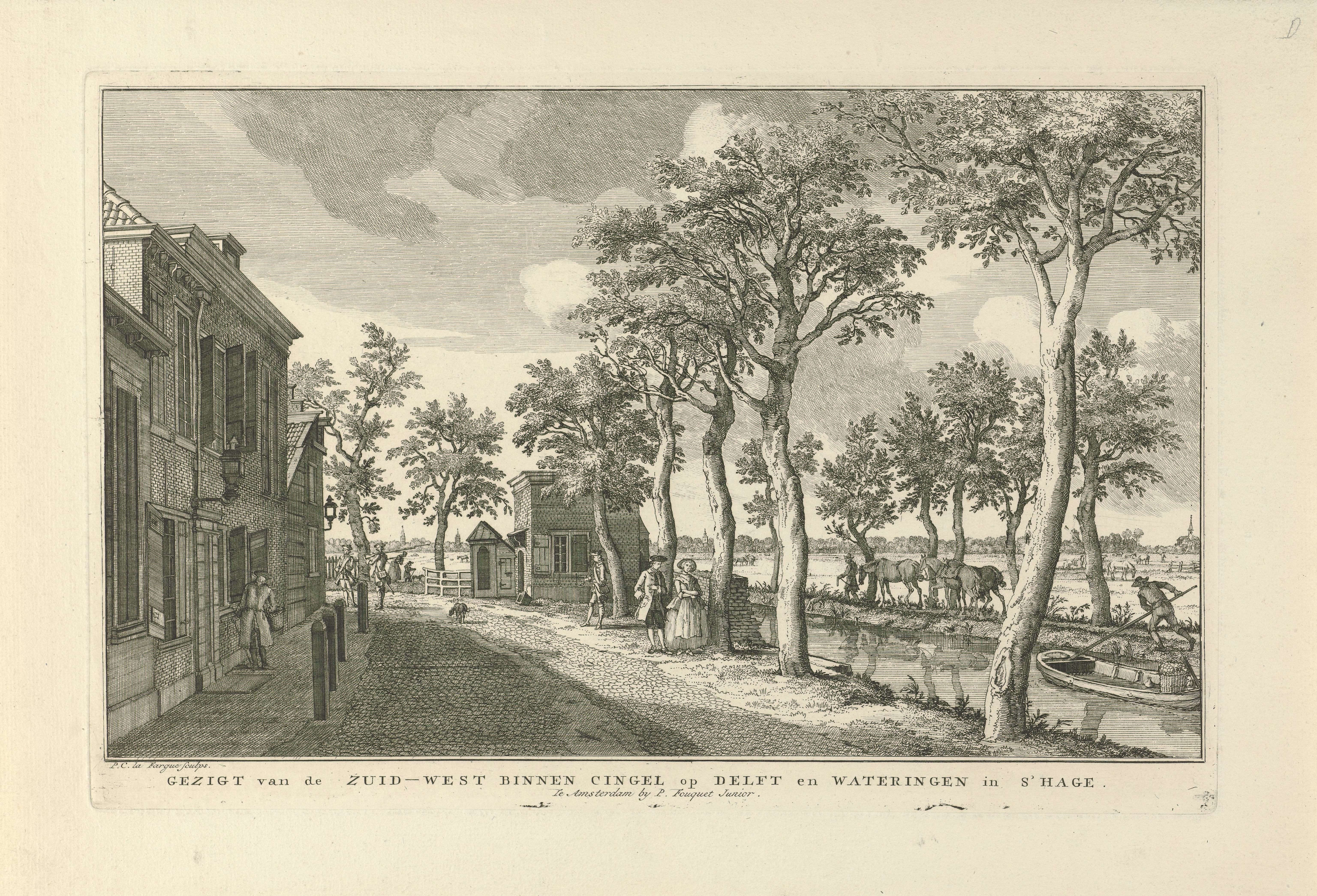 Gezicht op de Zuidwest-Binnensingel (Zuidwal) te Den Haag