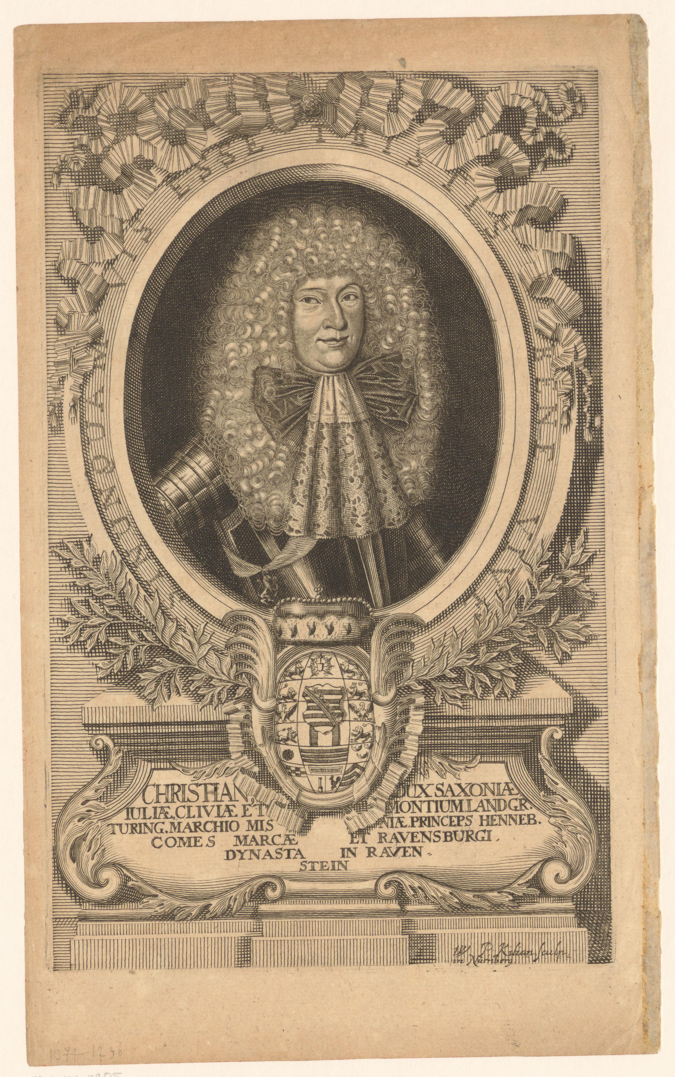 Portret van Christian van Saksen