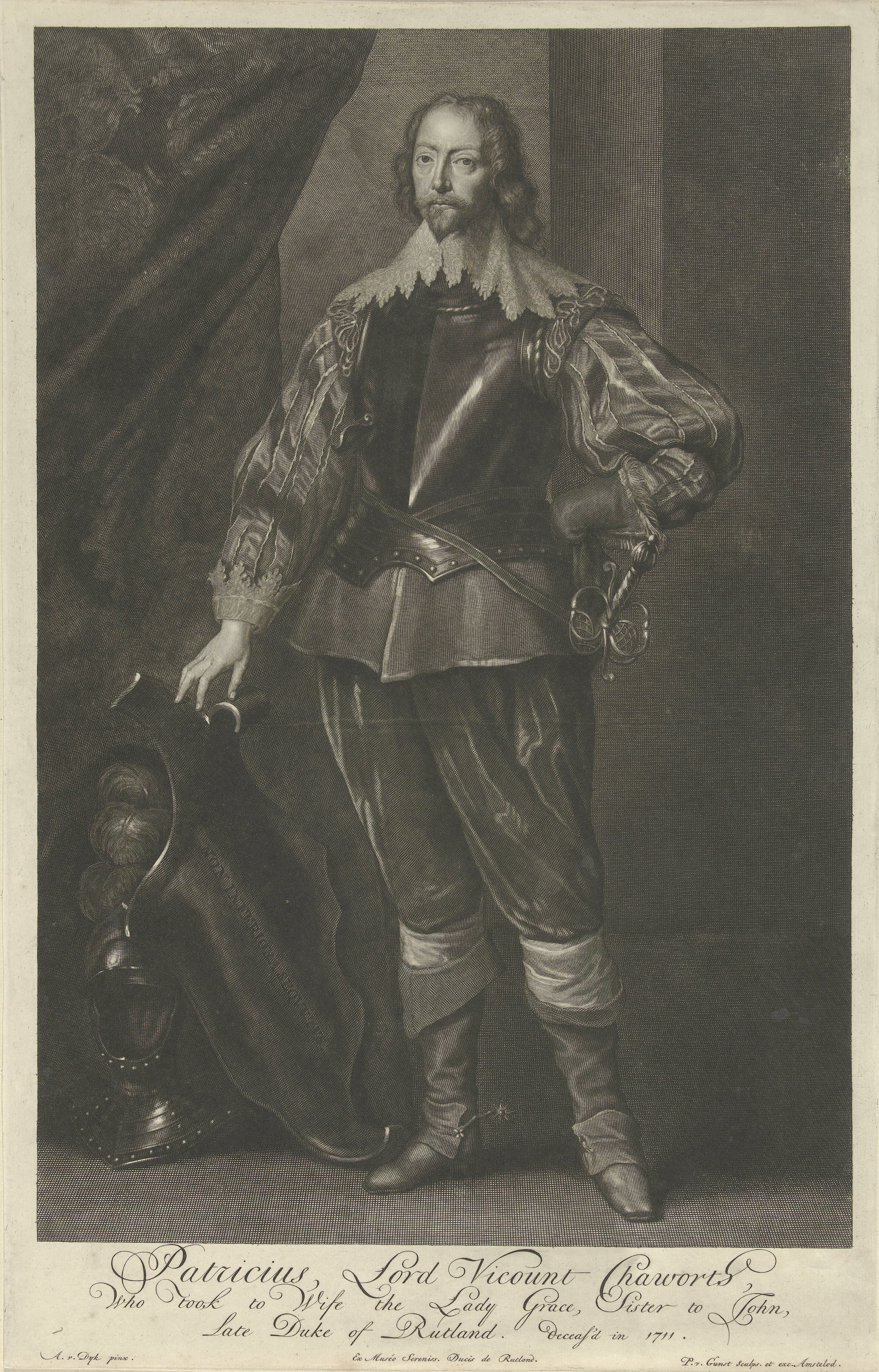 Portret van burggraaf Patrick Chaworth van Armagh
