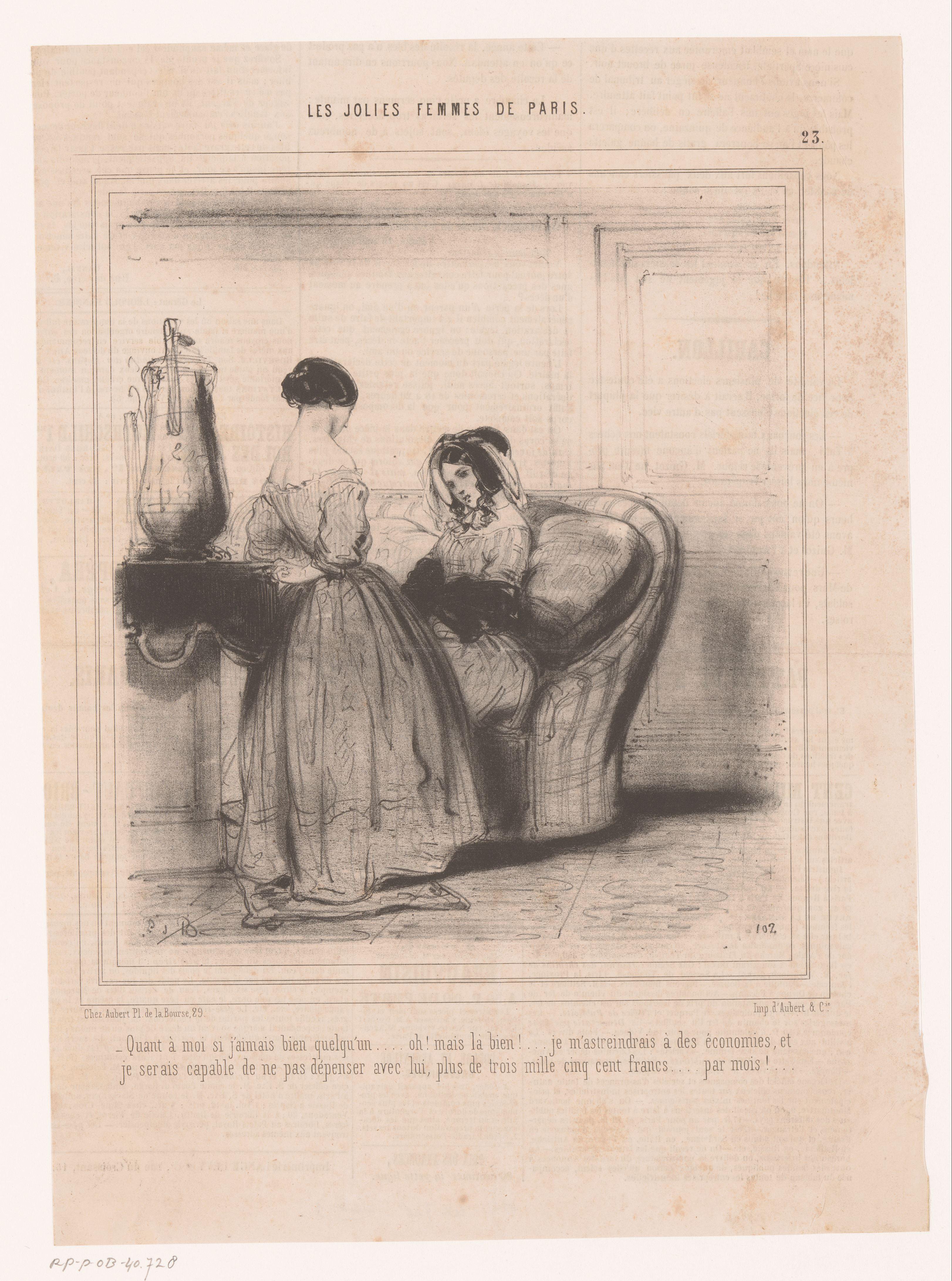 Twee vrouwen binnenshuis met elkaar in gesprek