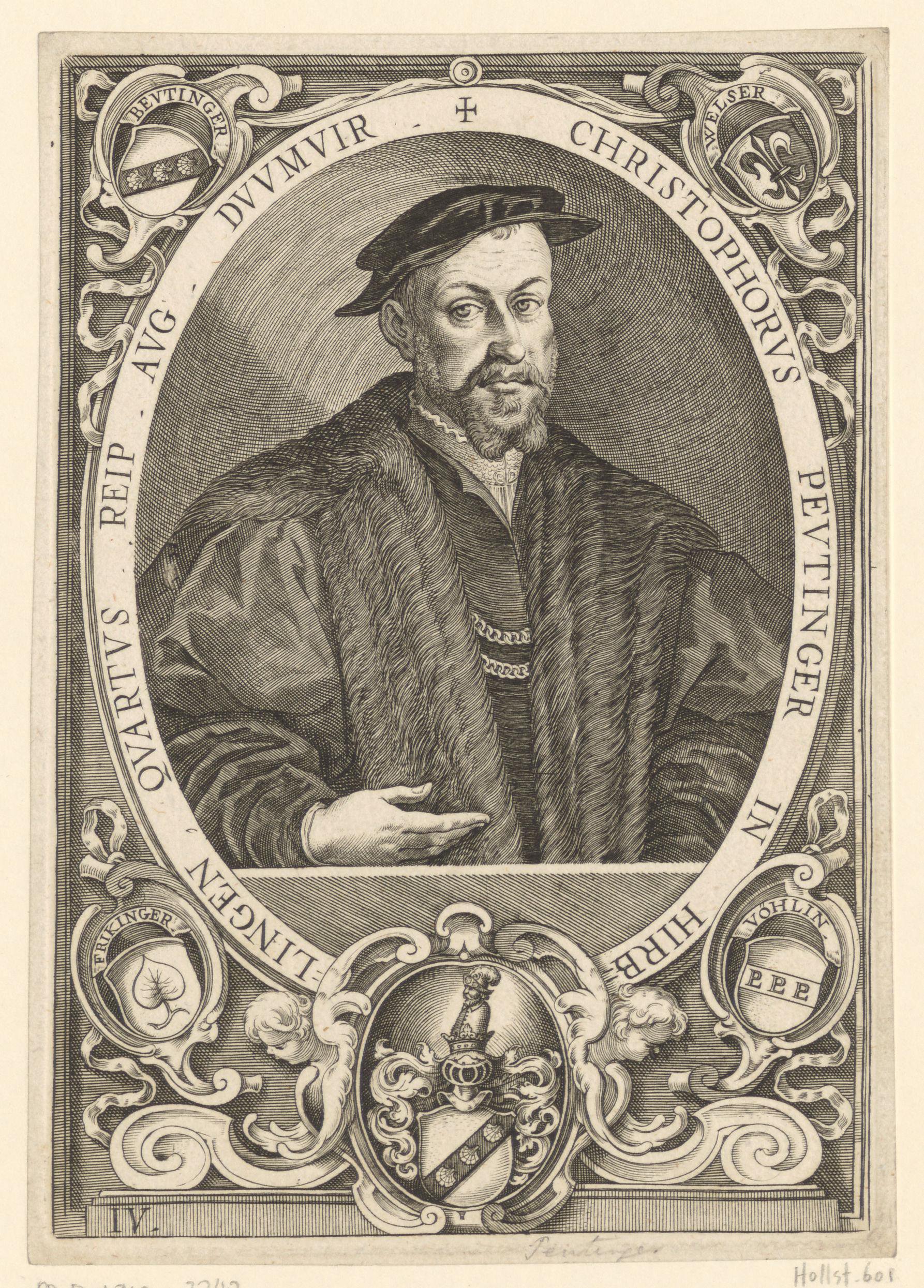 Portret van Christopher Peutinger