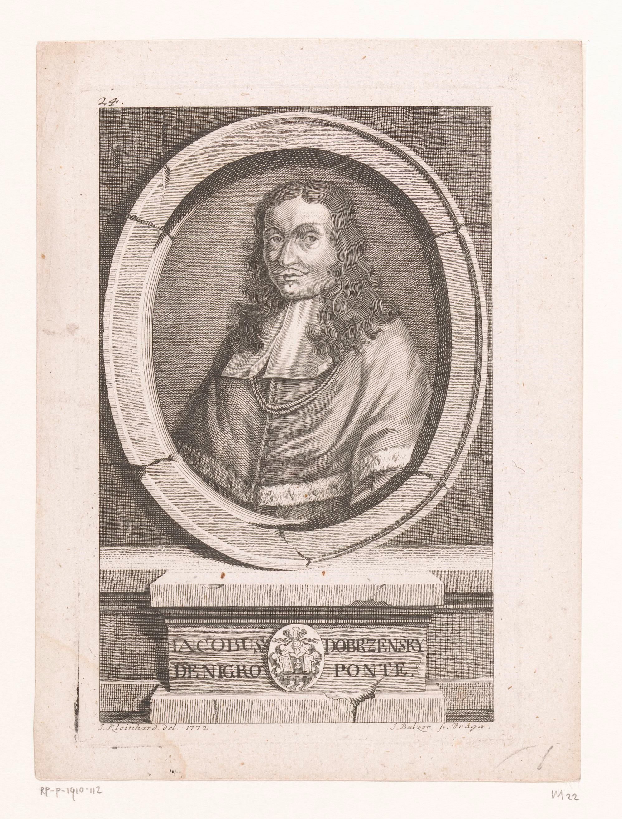 Portret van Jacobus Johannes Wenceslaus Dobrzensky