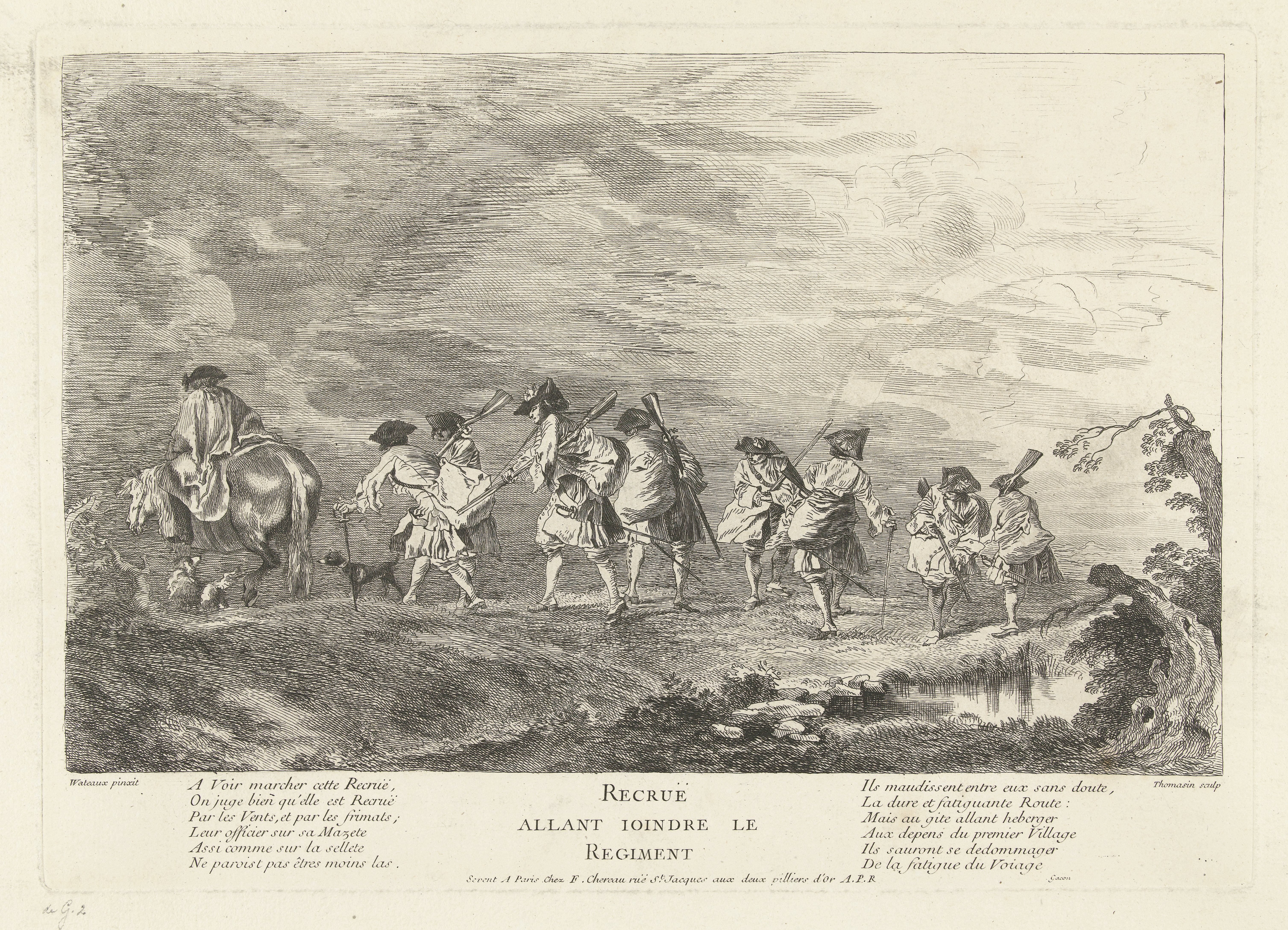 De rekruten voegen zich bij het regiment
