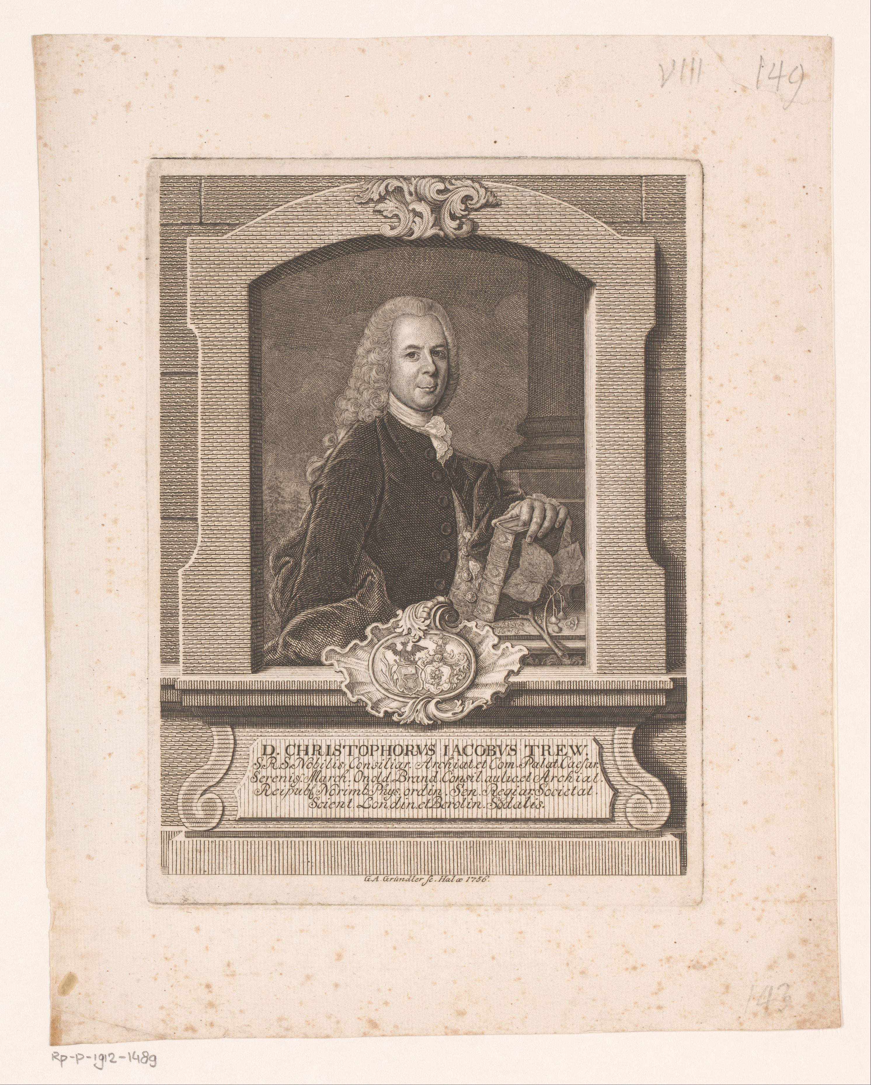 Portret van Christoph Jacob Trew
