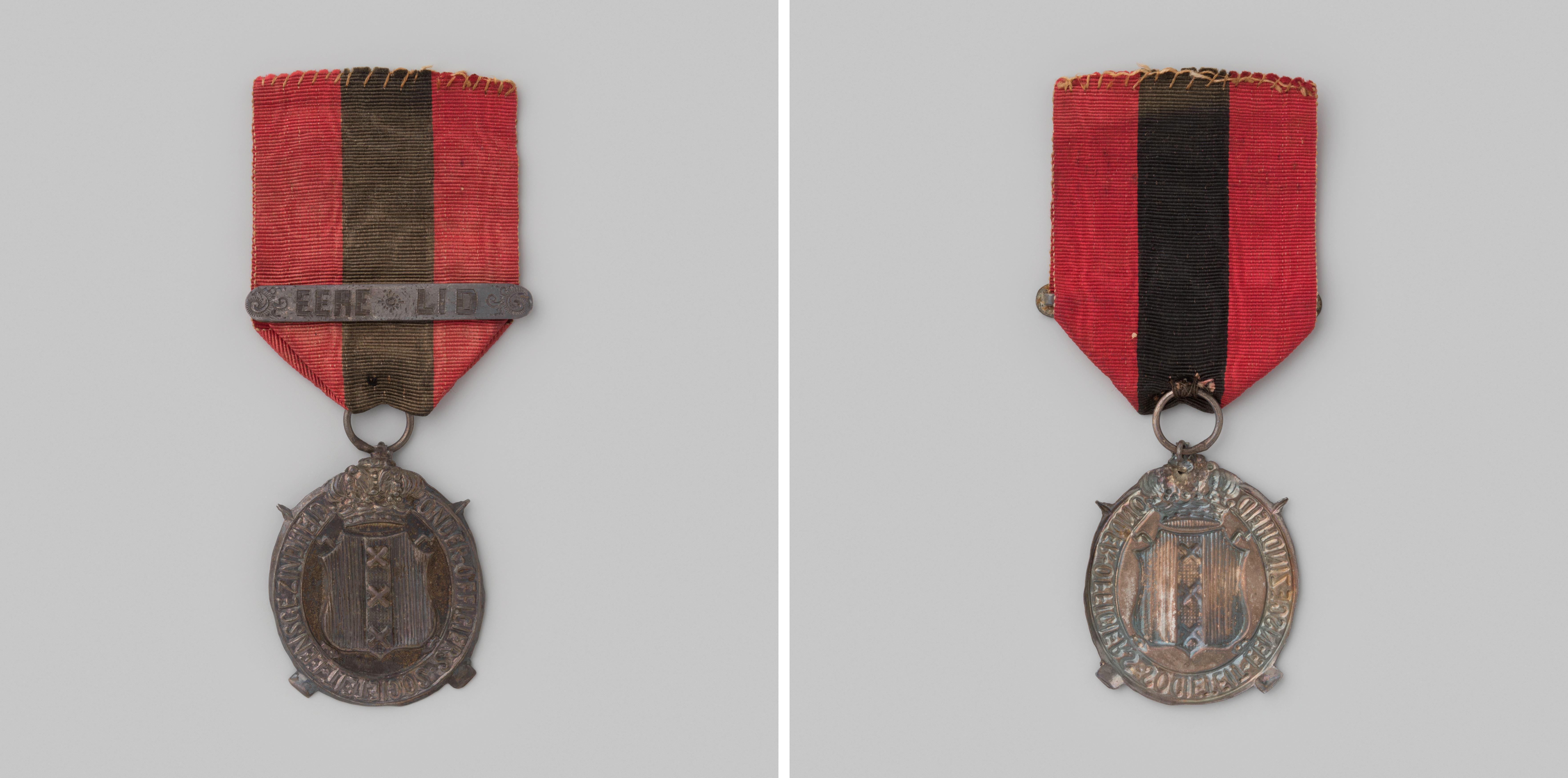 Draagteken voor de ereleden van de sociëteit Eensgezindheid van onderofficieren van de schutterij van Amsterdam