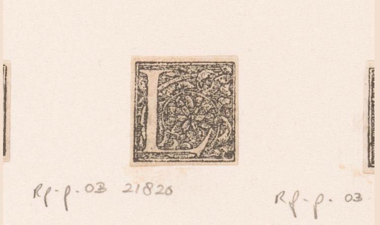 Letter L: rankenornament