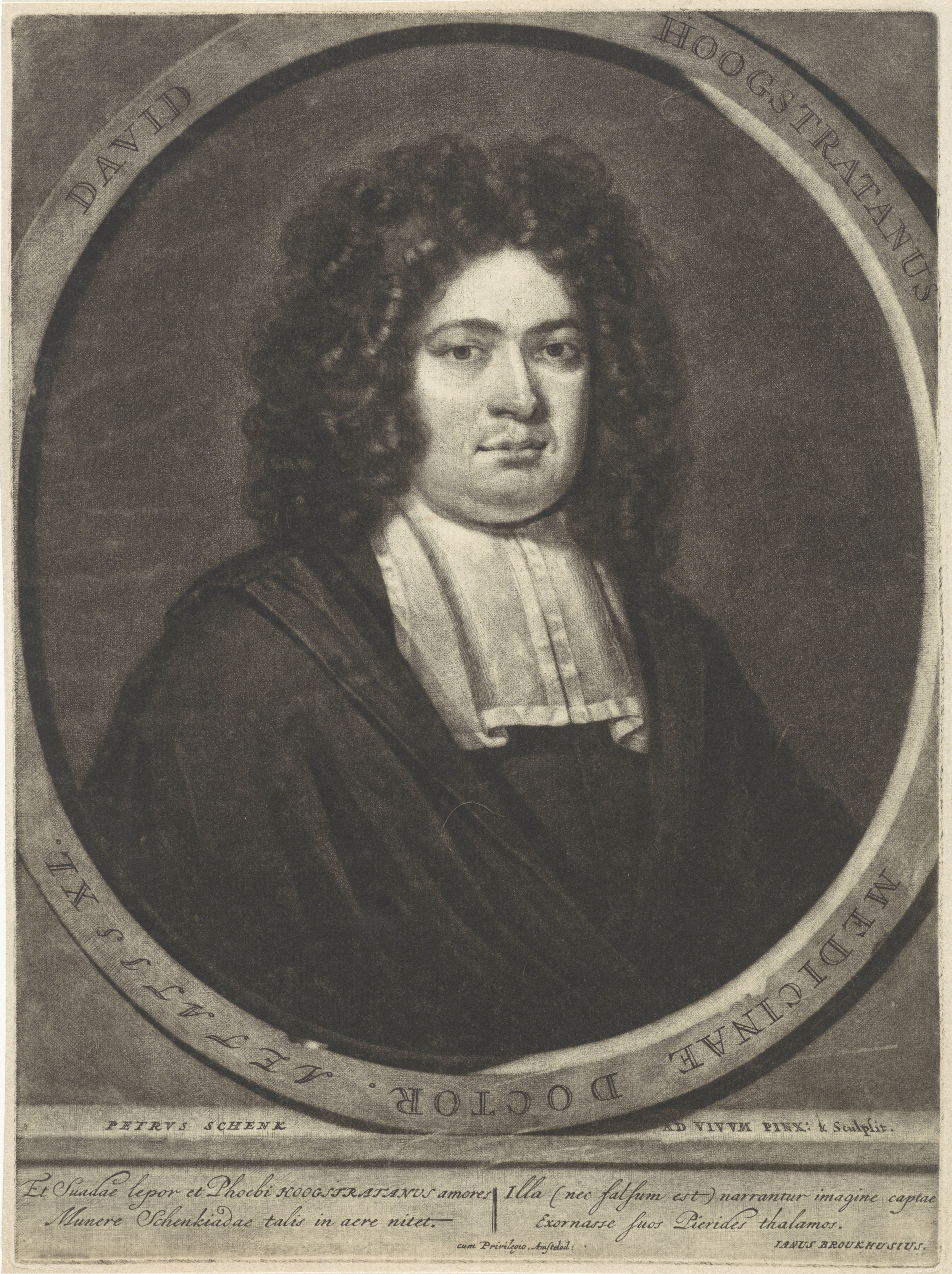 Portret van David Fransz. van Hoogstraten
