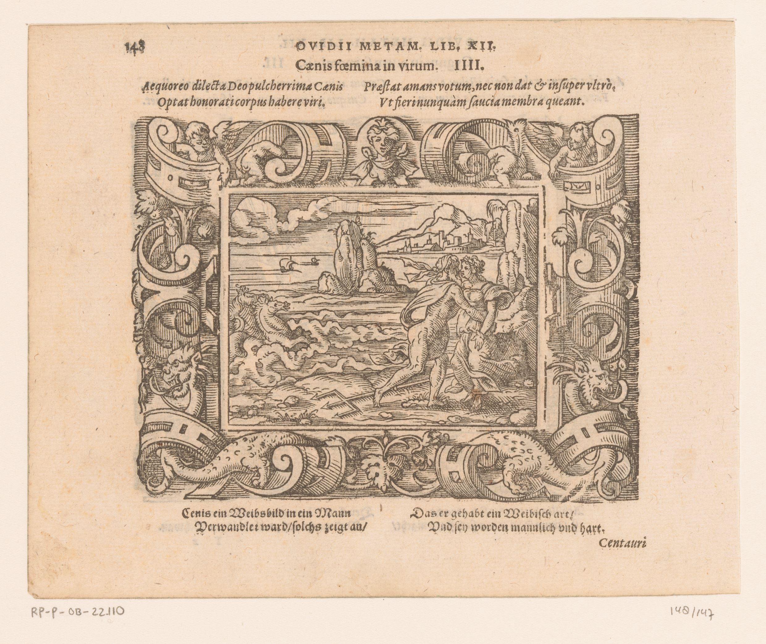 Caenis omhelsd door Neptunus
