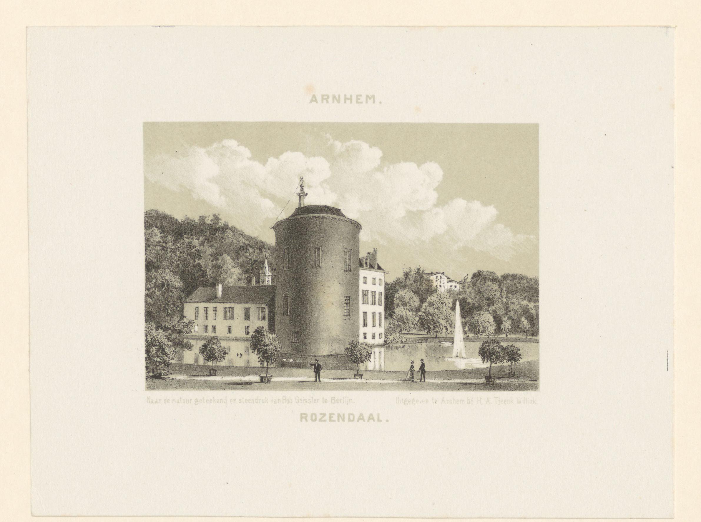 Gezicht op kasteel Rosendael bij Arnhem