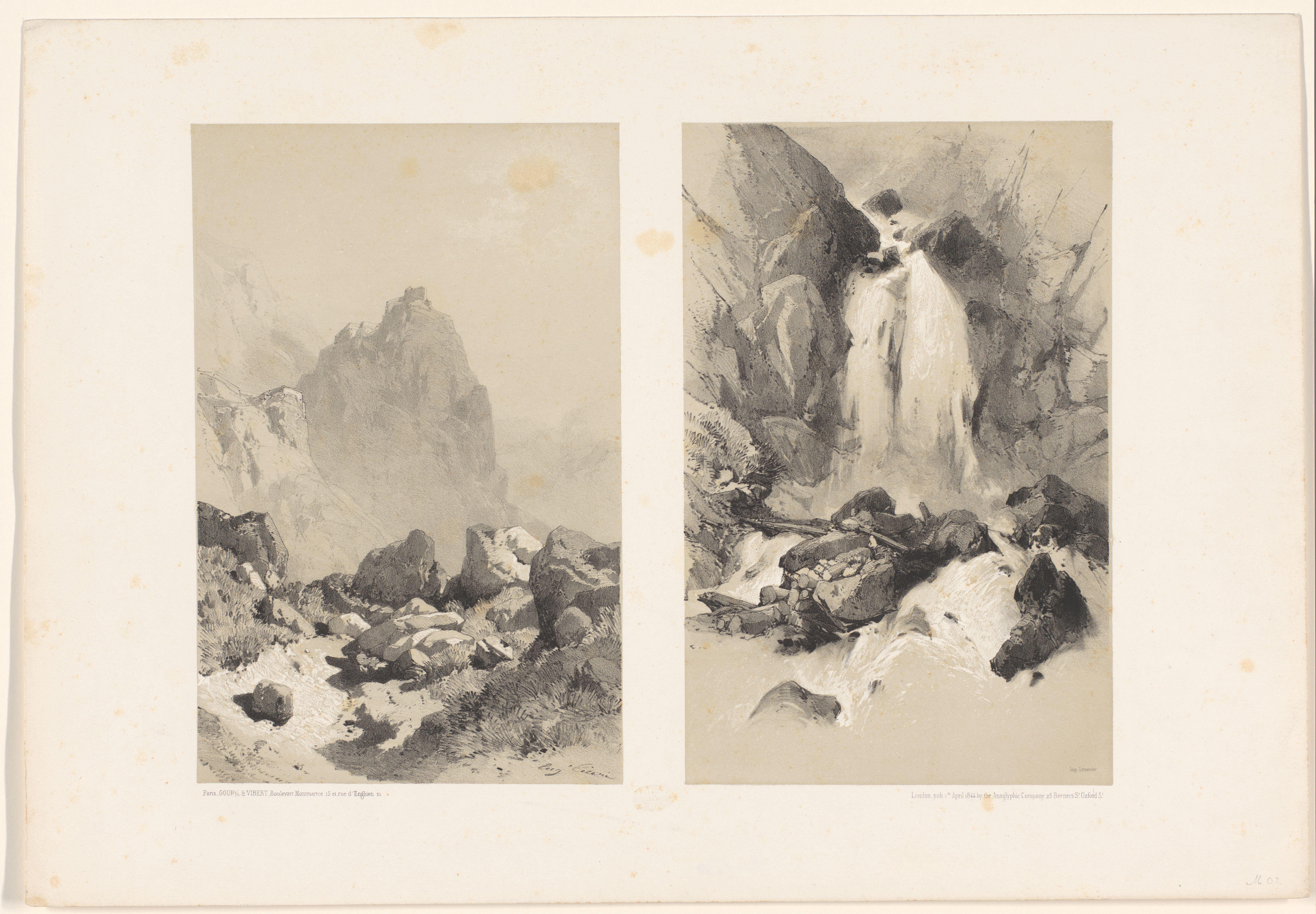 Berglandschap met rotsen