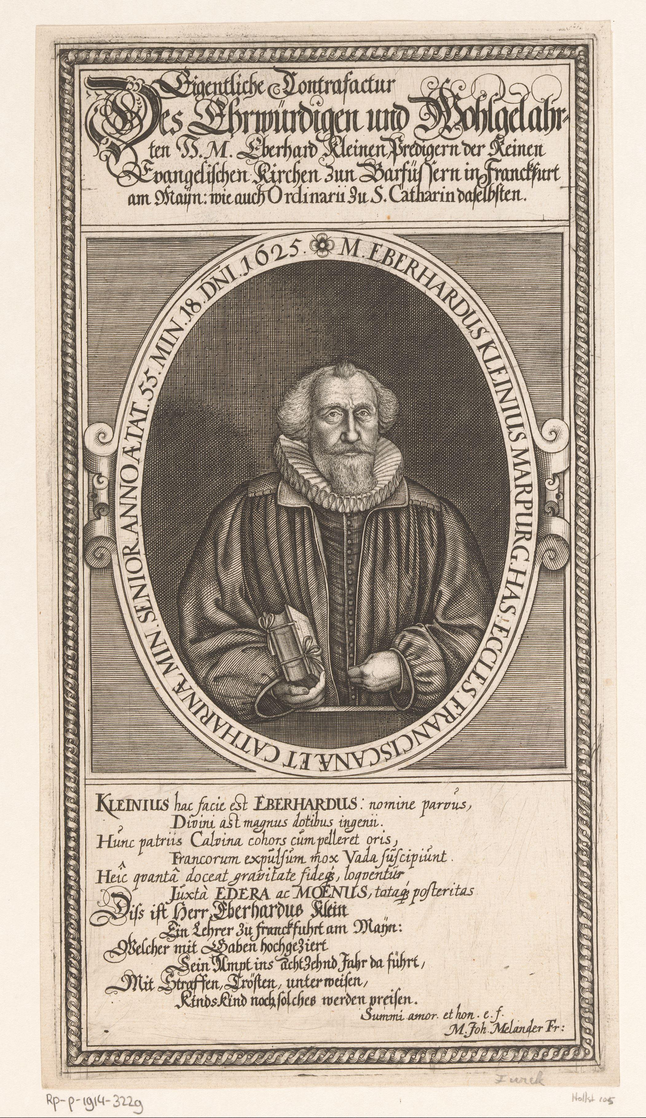 Portret van Eberhard Klein op 55-jarige leeftijd