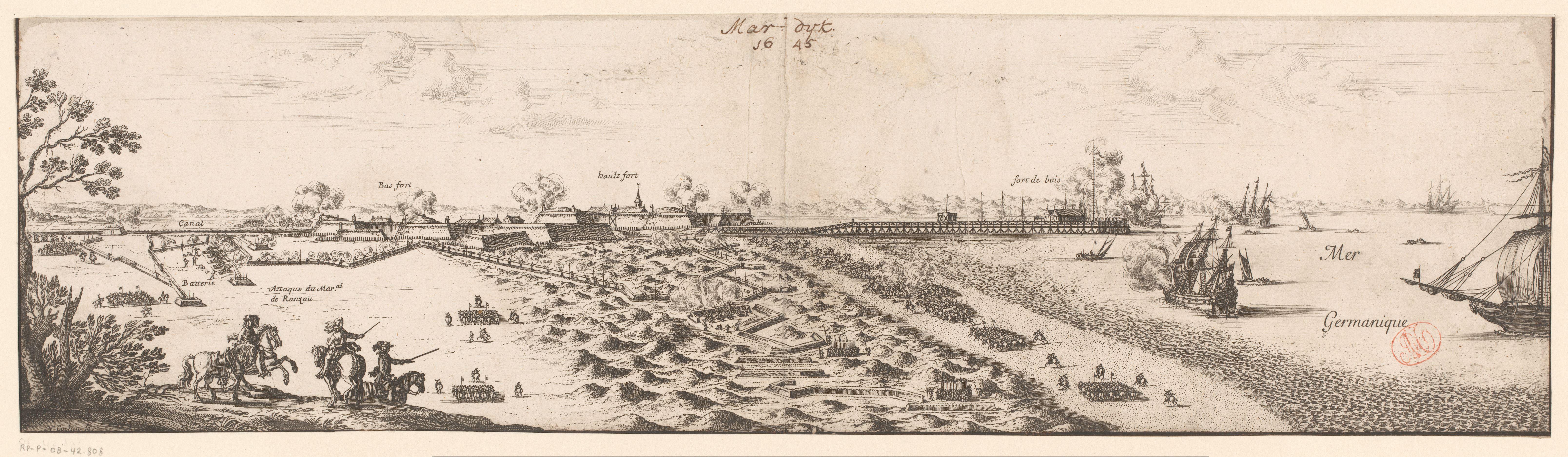 Plattegrond van Mardijk, 1645