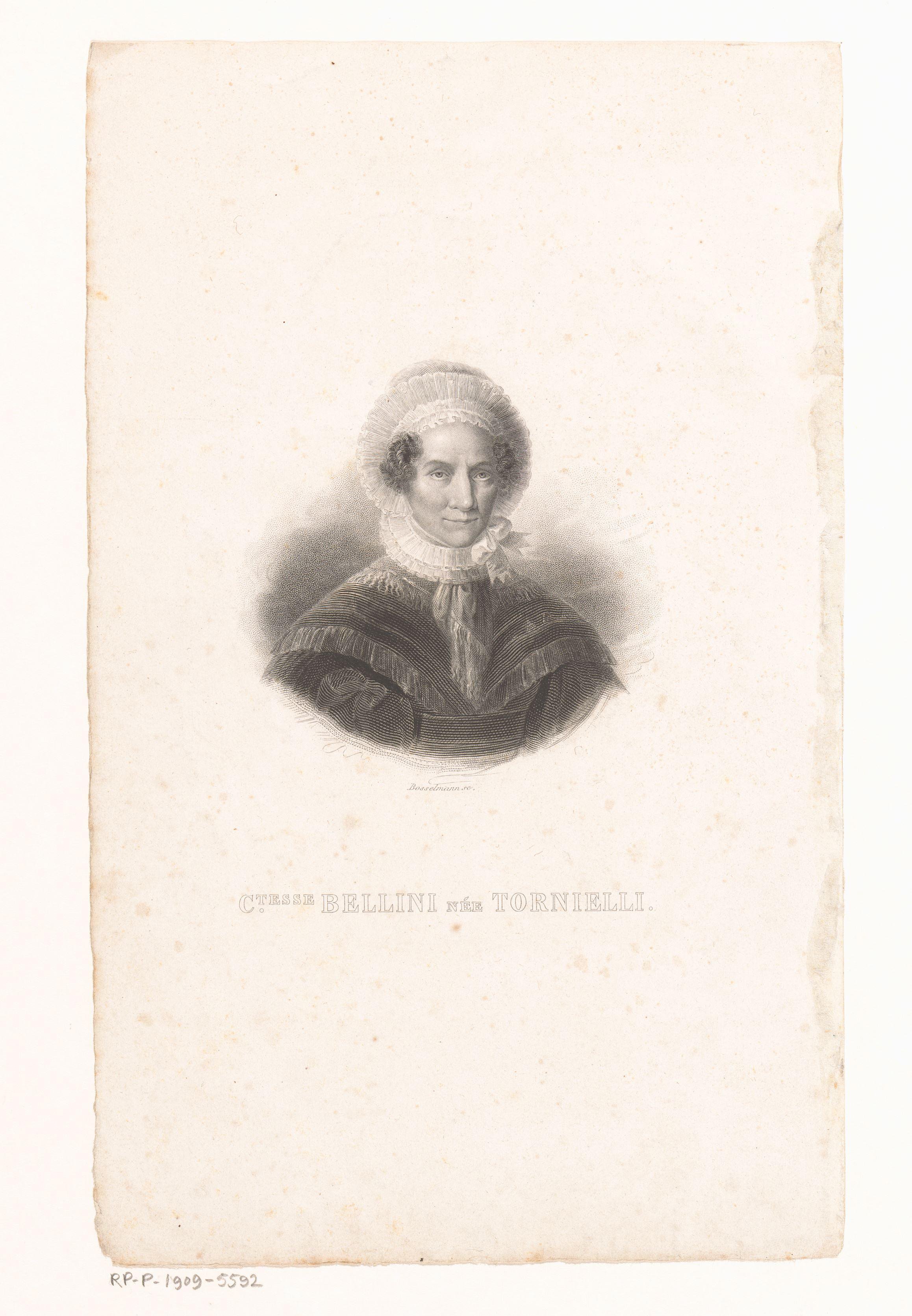 Portret van Giuseppa Tornielli Bellini