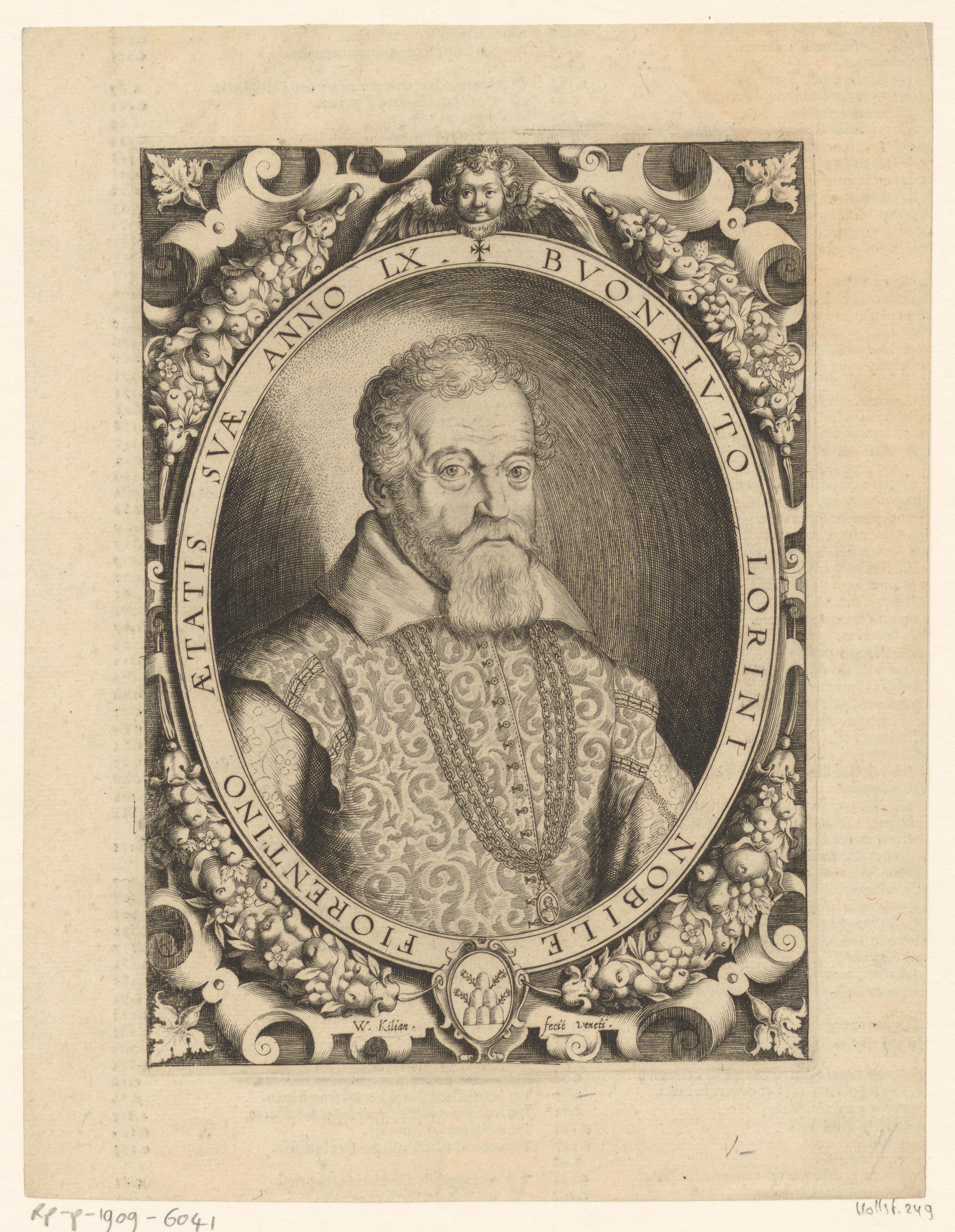 Portret van Buonaioto Lorini op 60-jarige leeftijd