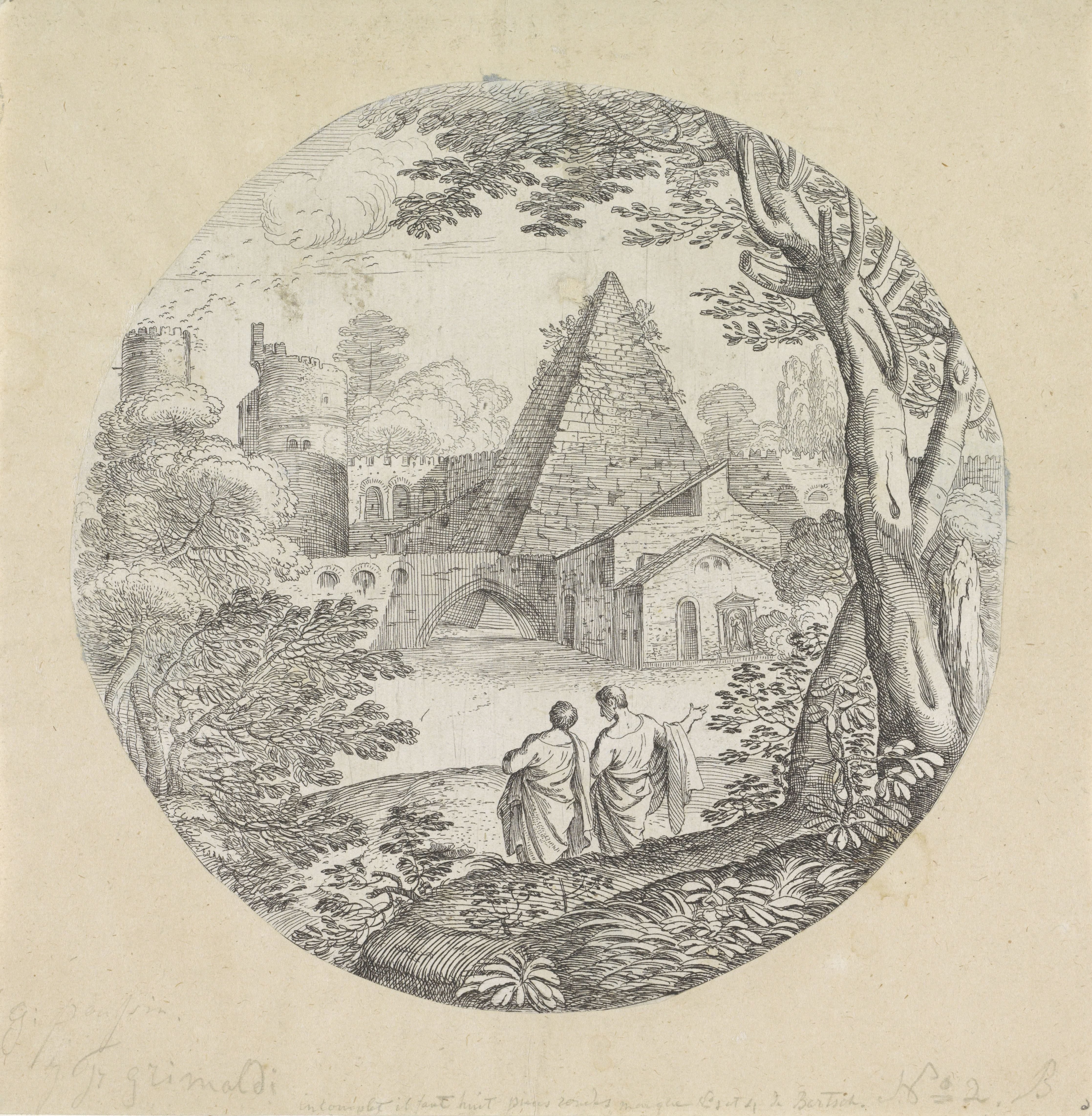 Landschap met piramide