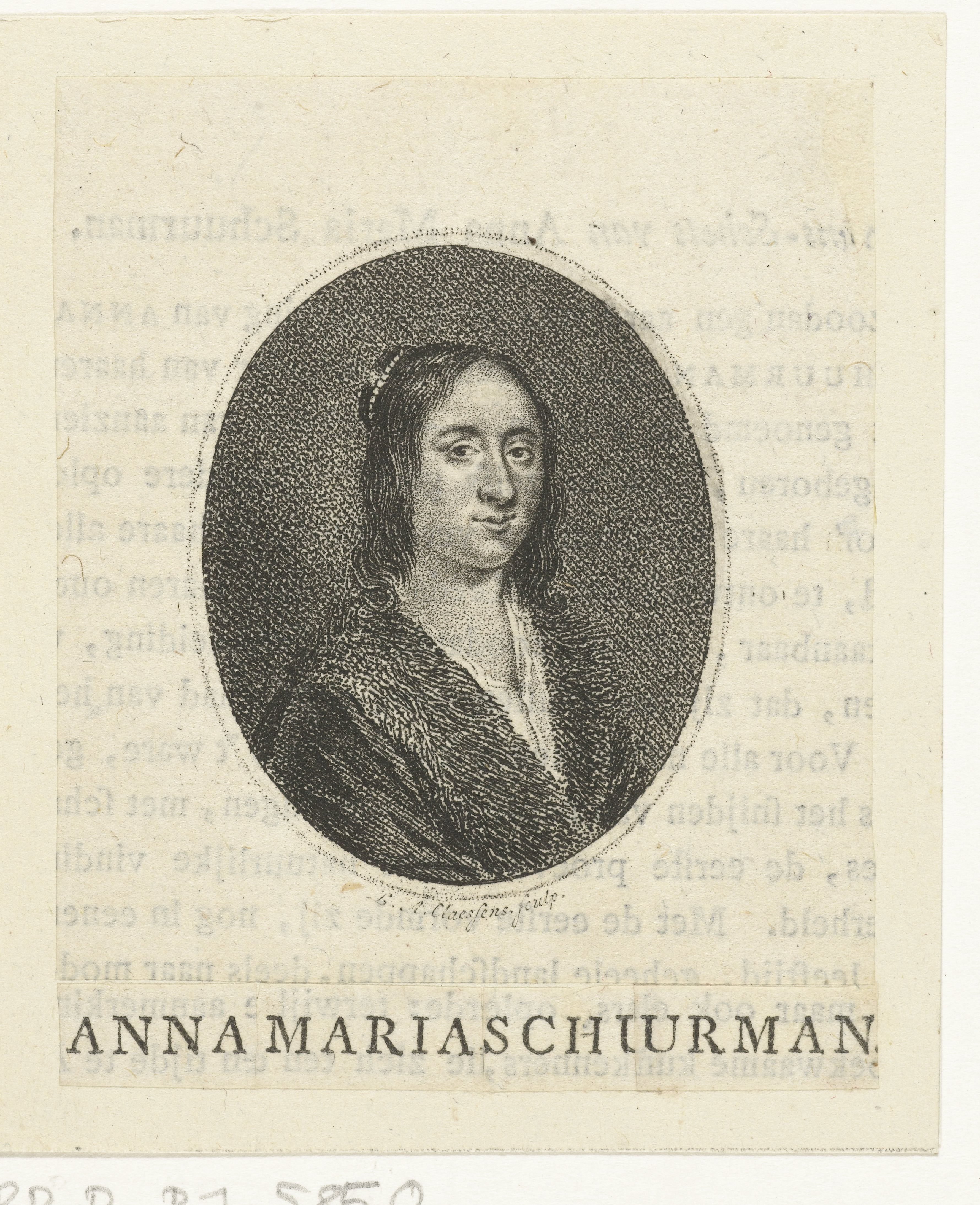 Portret van Anna Maria van Schurman