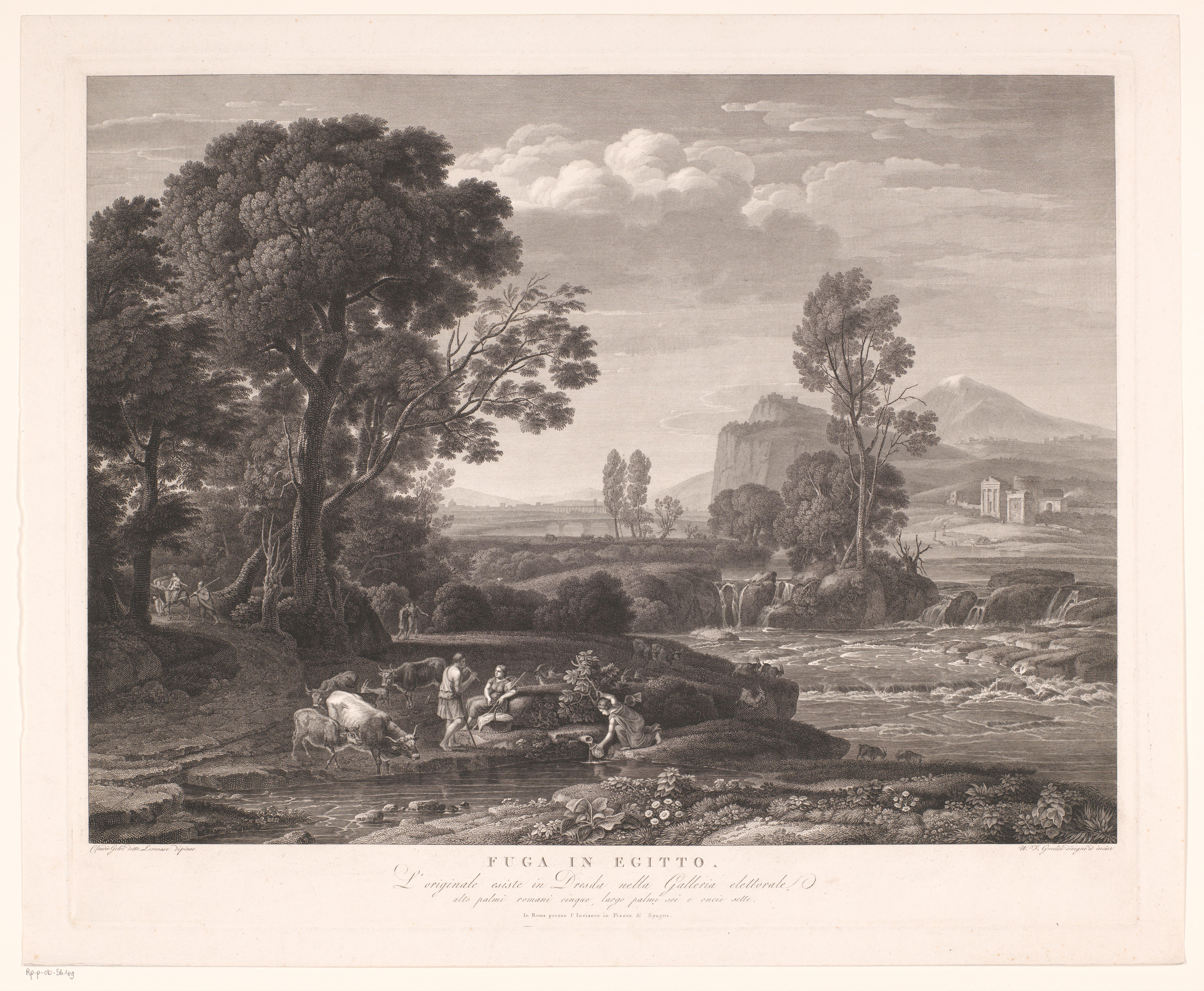 Landschap met de vlucht naar Egypte