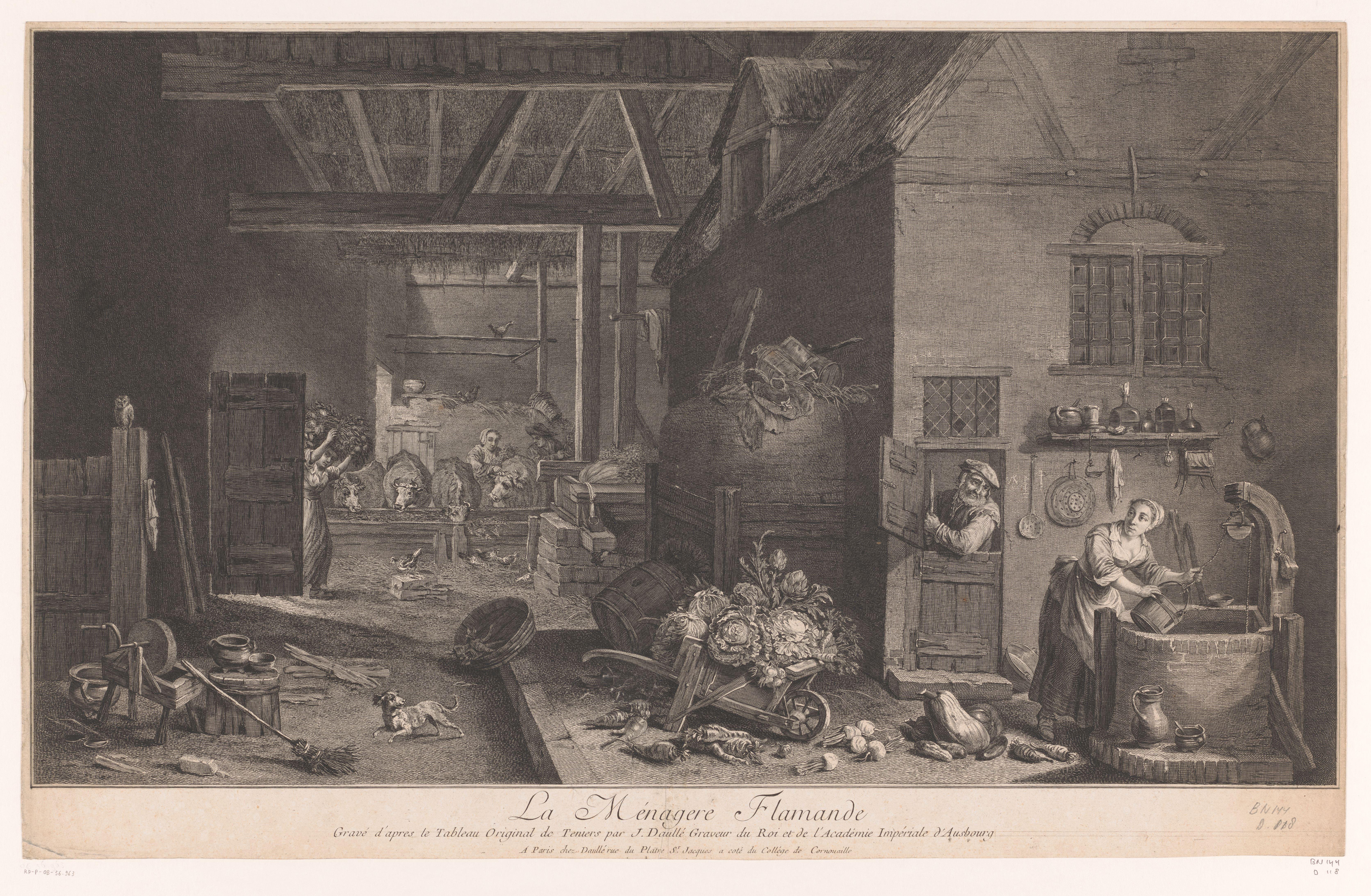 Interieur van een boerderij