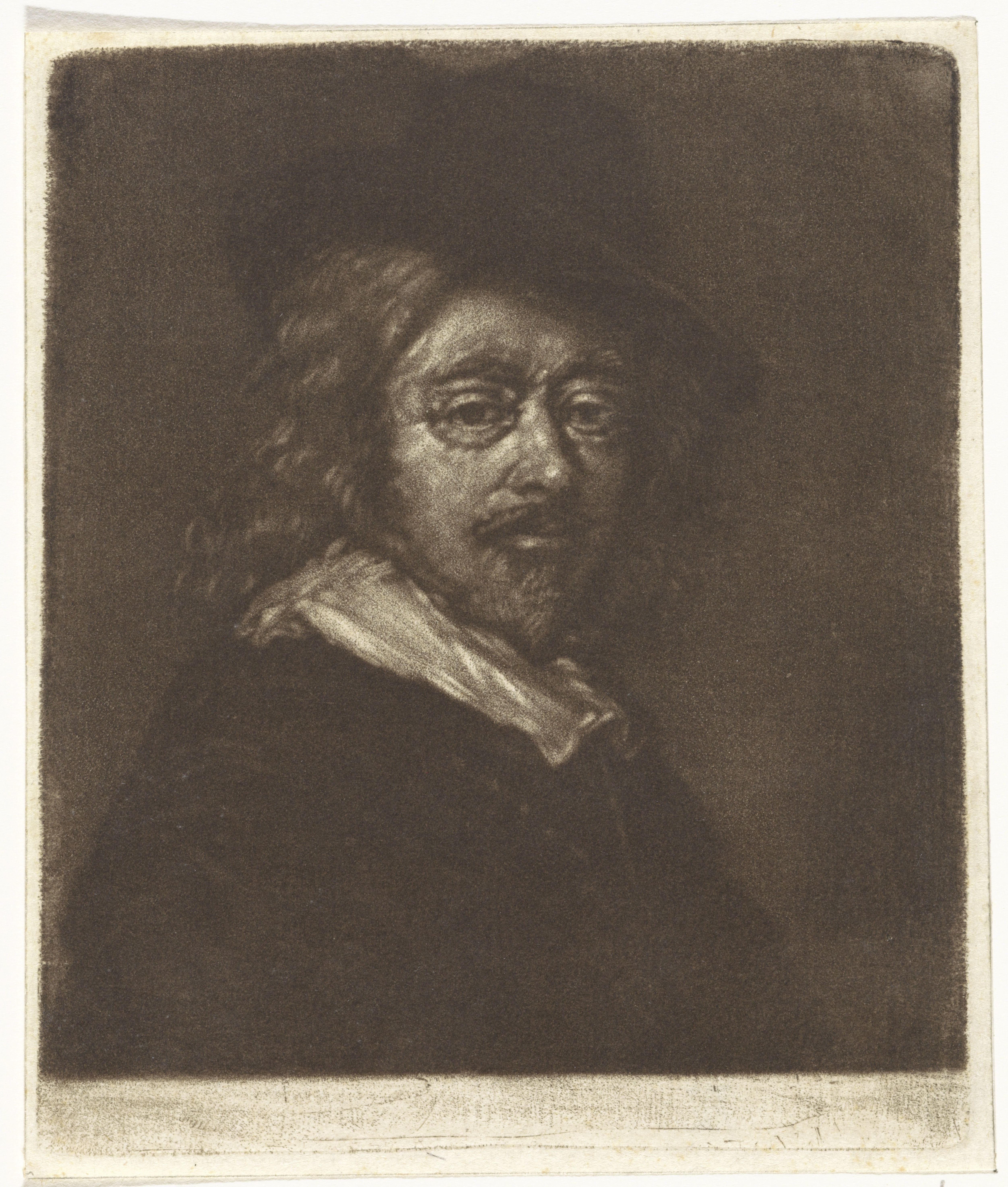 Portret van Frans Hals met een hoed