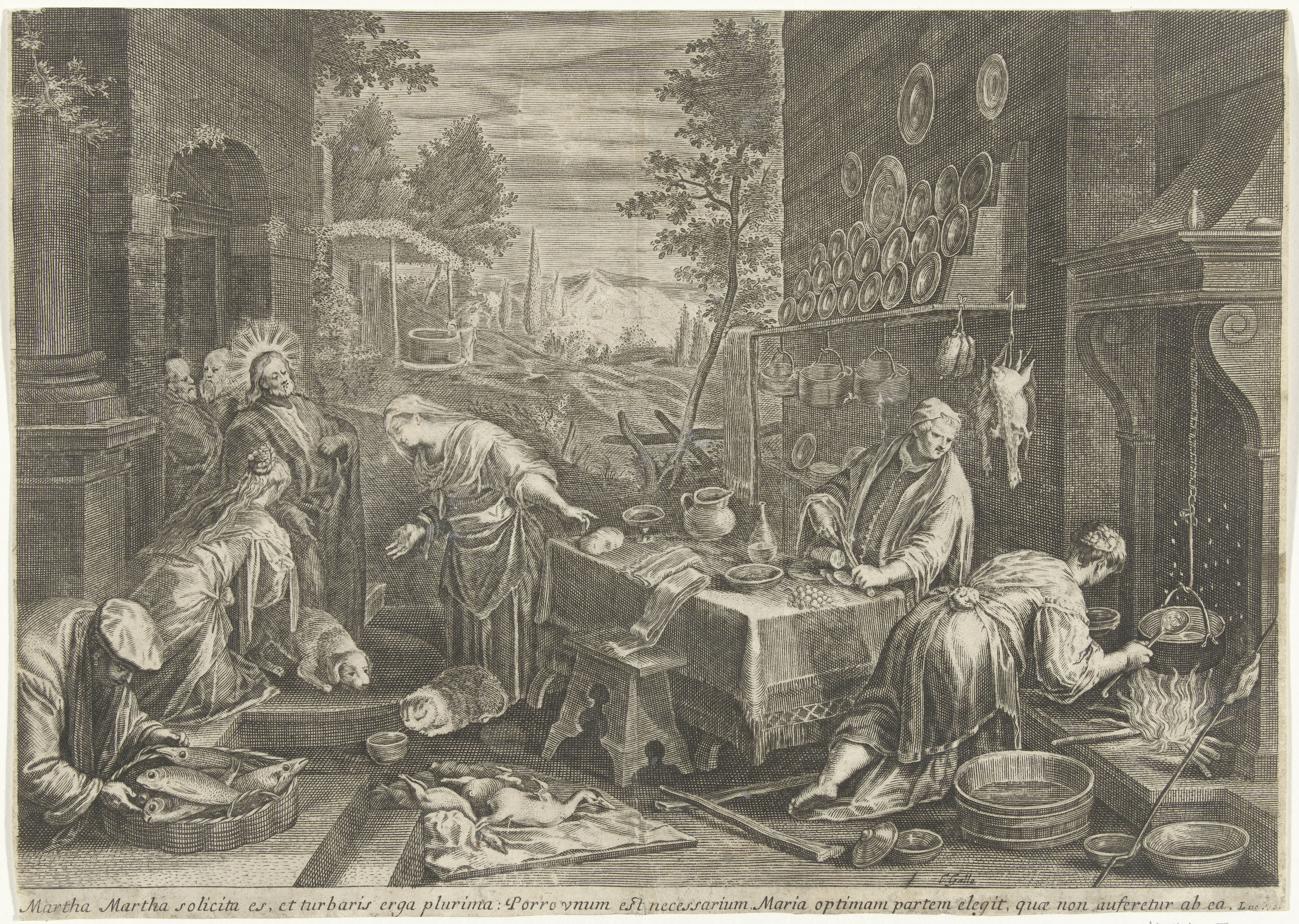 Christus in het huis van Marta en Maria