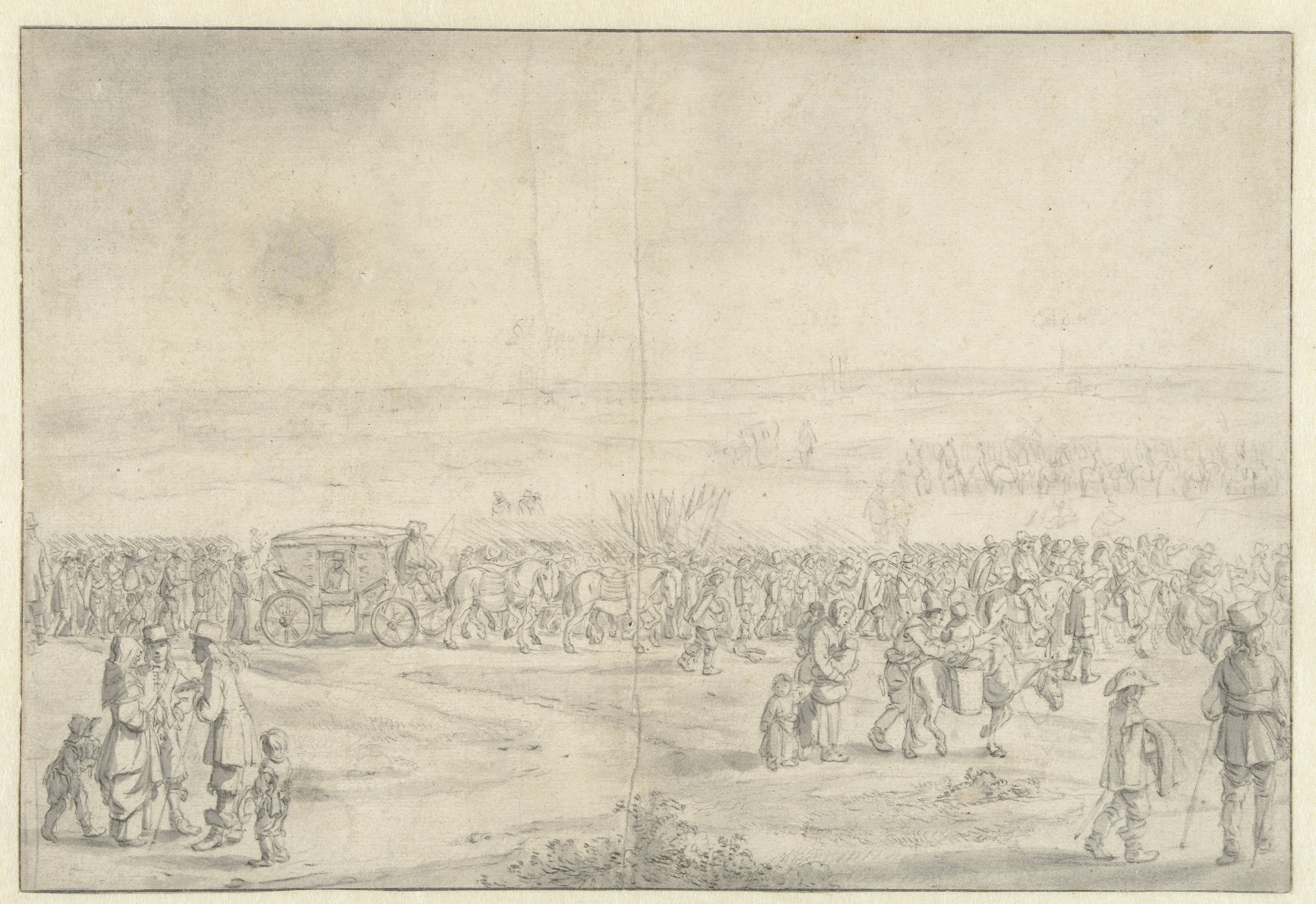Uittocht van het Spaanse Garnizoen na de inneming van Hulst, op 5 November 1645