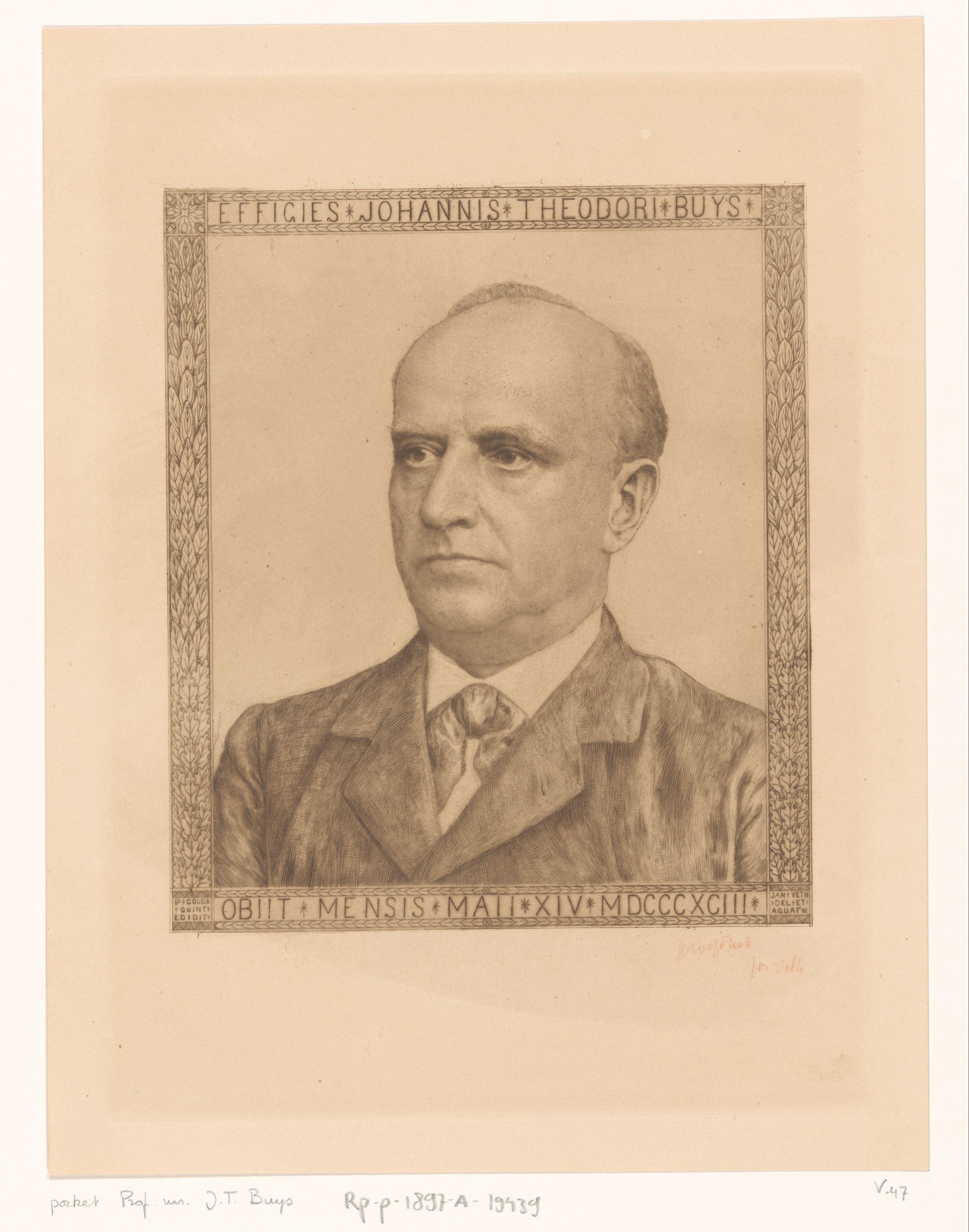 Portret van Johannes Theodoor Buys