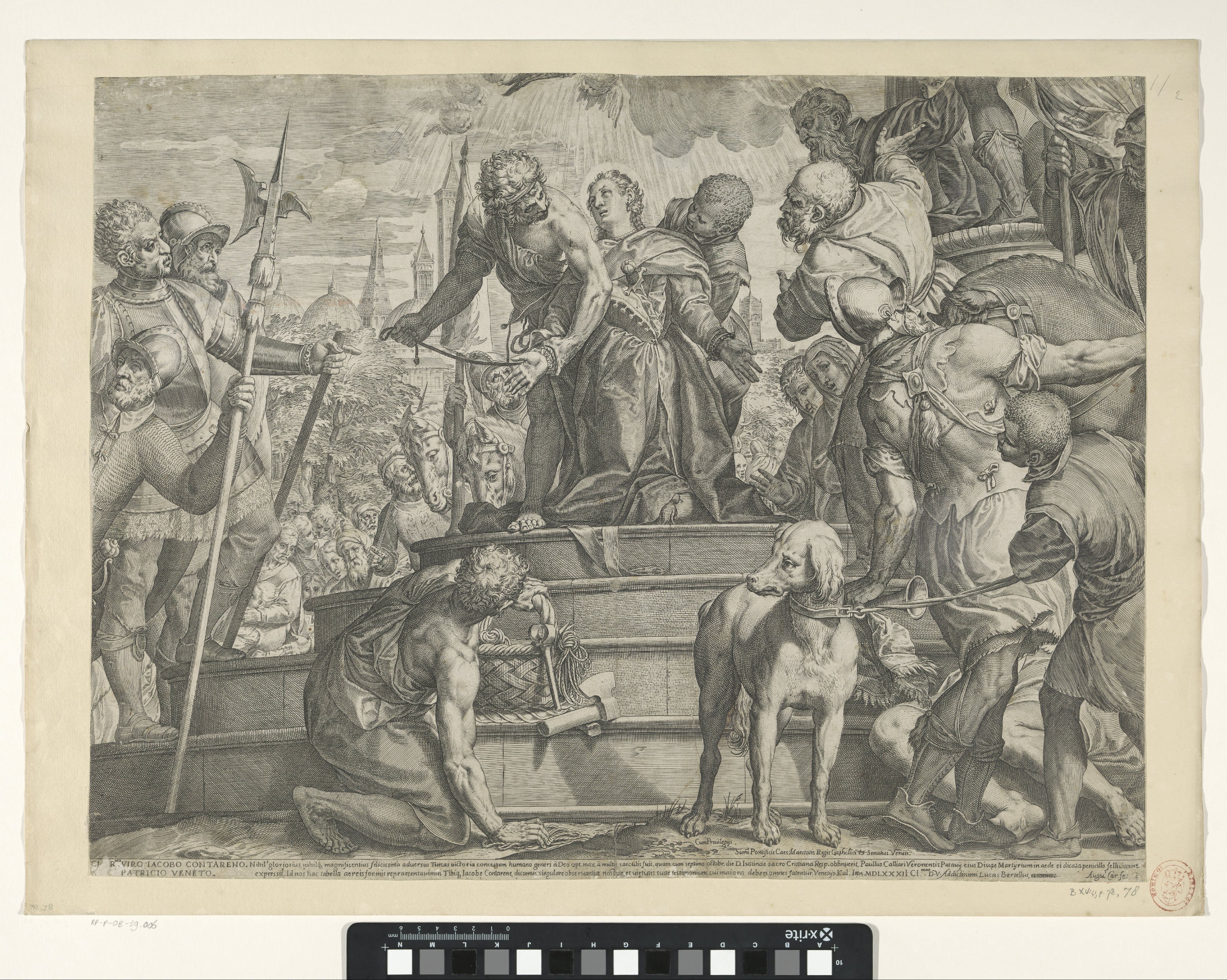 Het martelaarschap van de heilige Justina van Padua (onderste helft)
