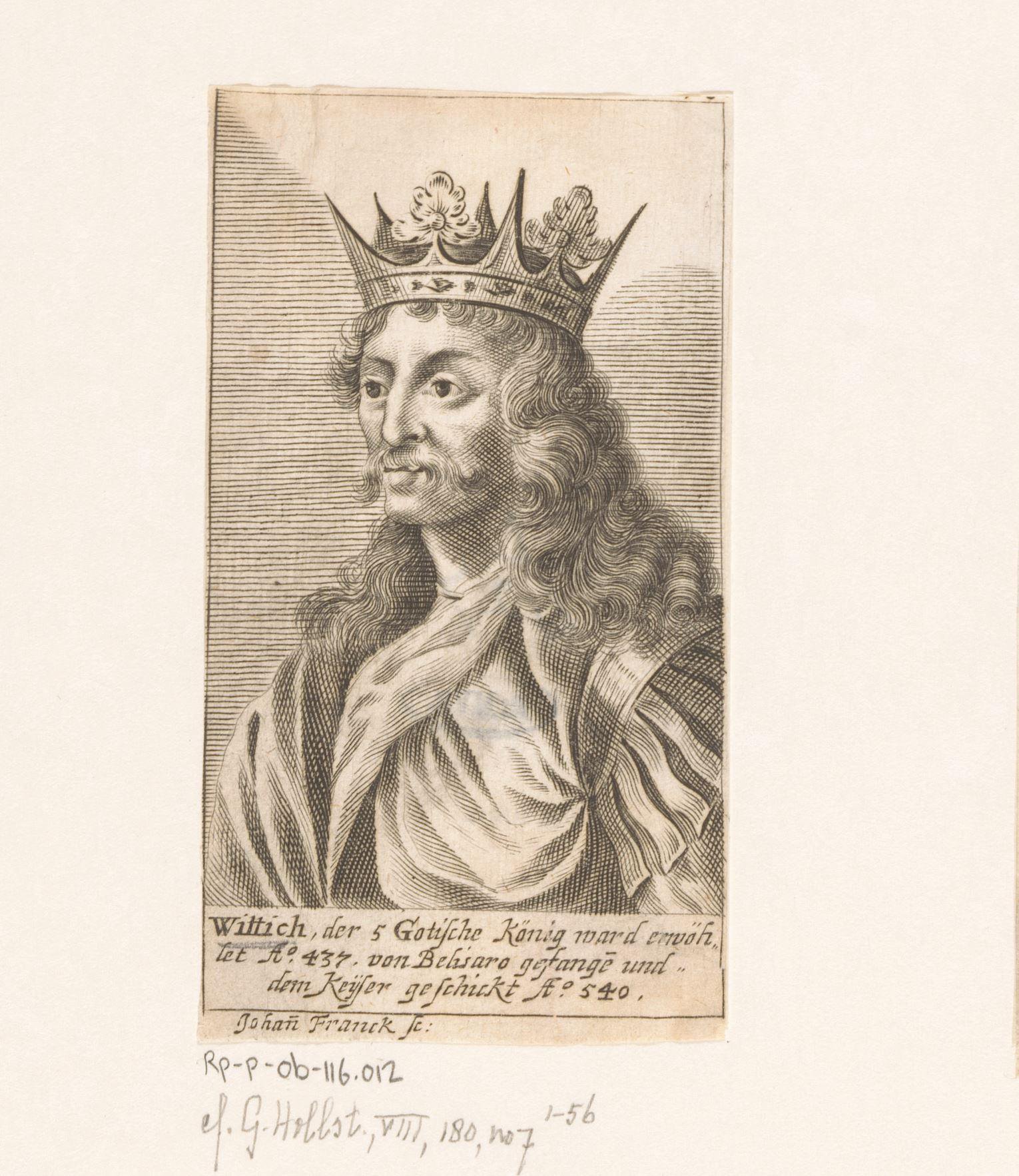 Portret van koning Witiges