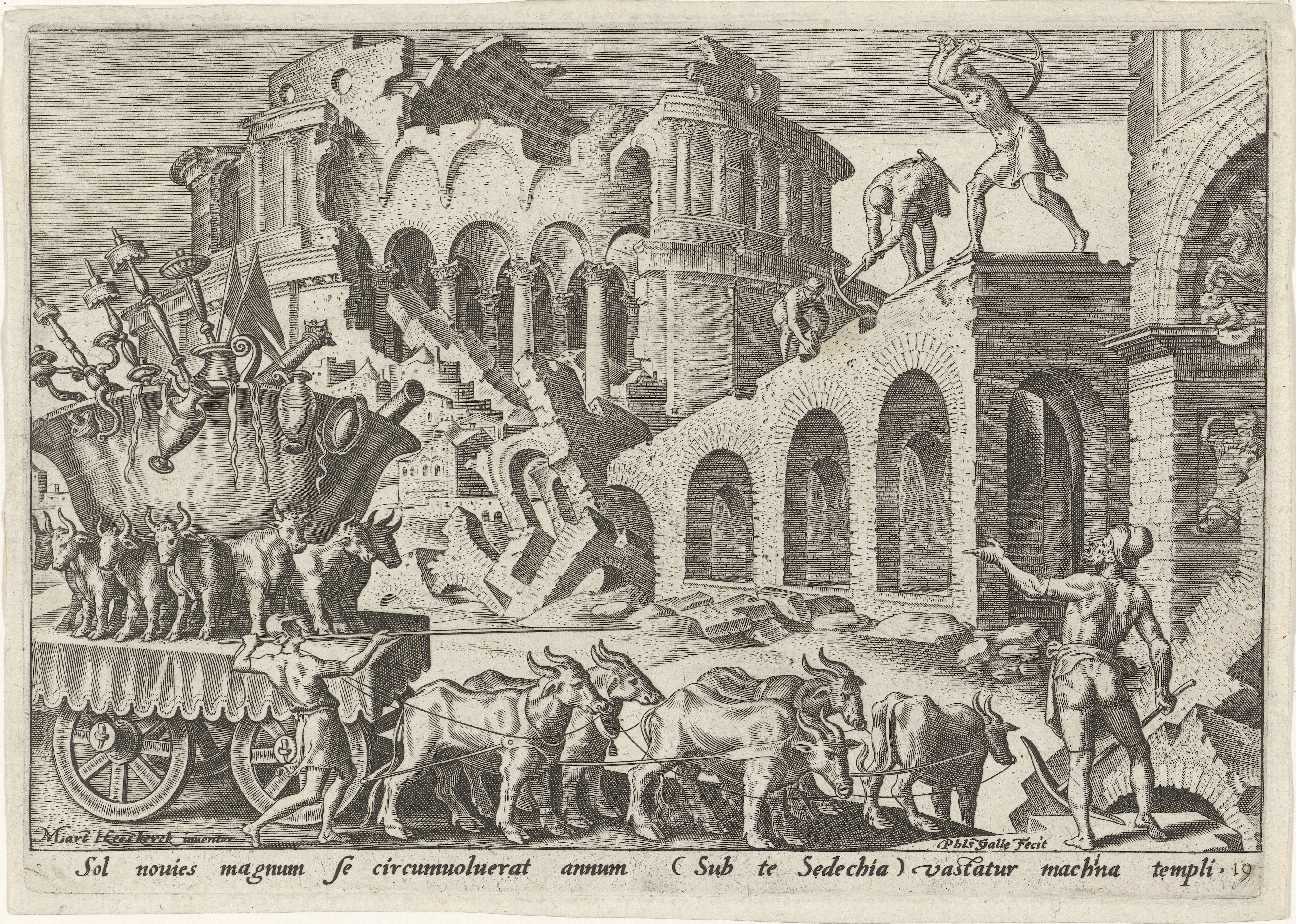 De Chaldeeën plunderen de tempel van Jeruzalem