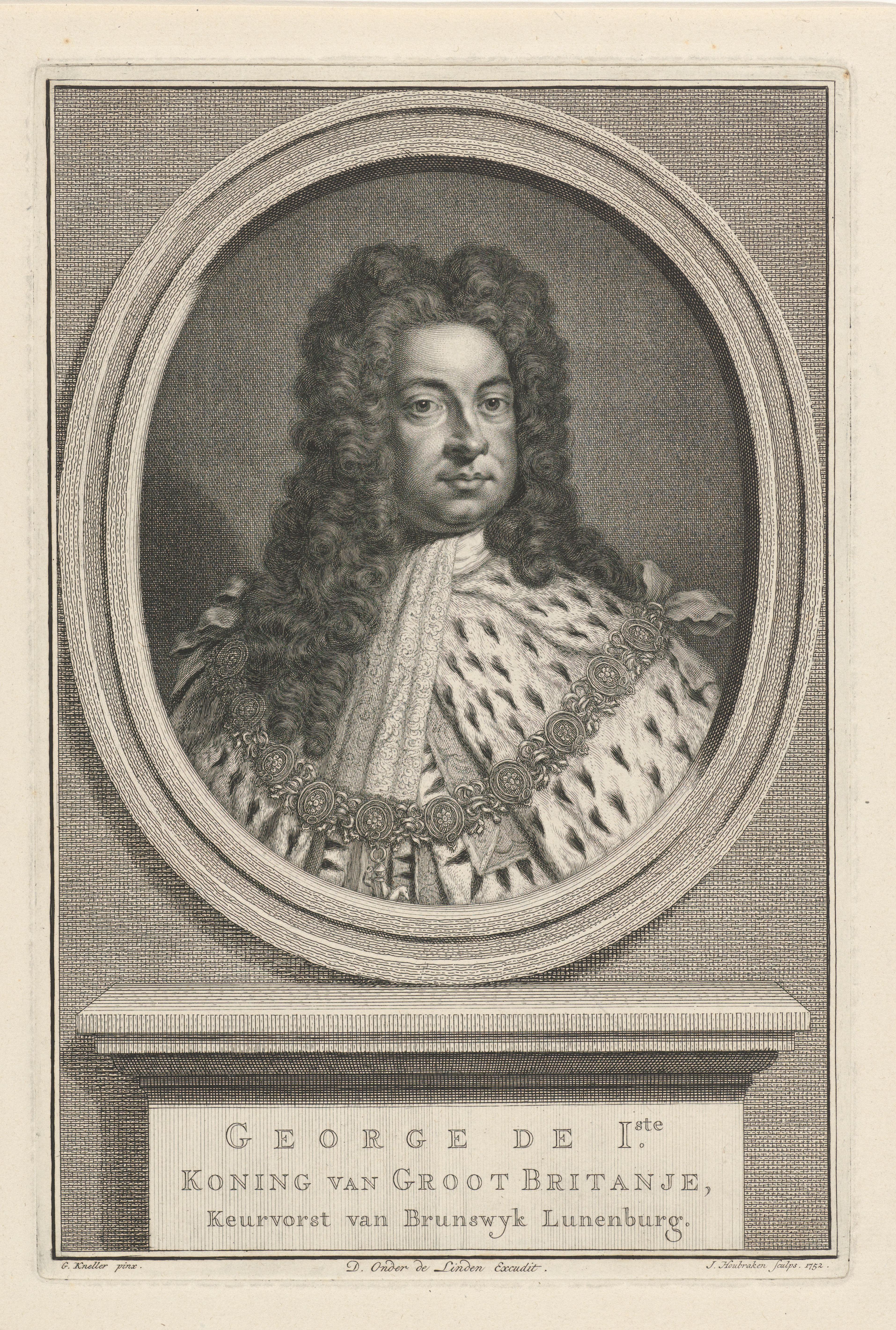 Portret van George I, koning van Engeland