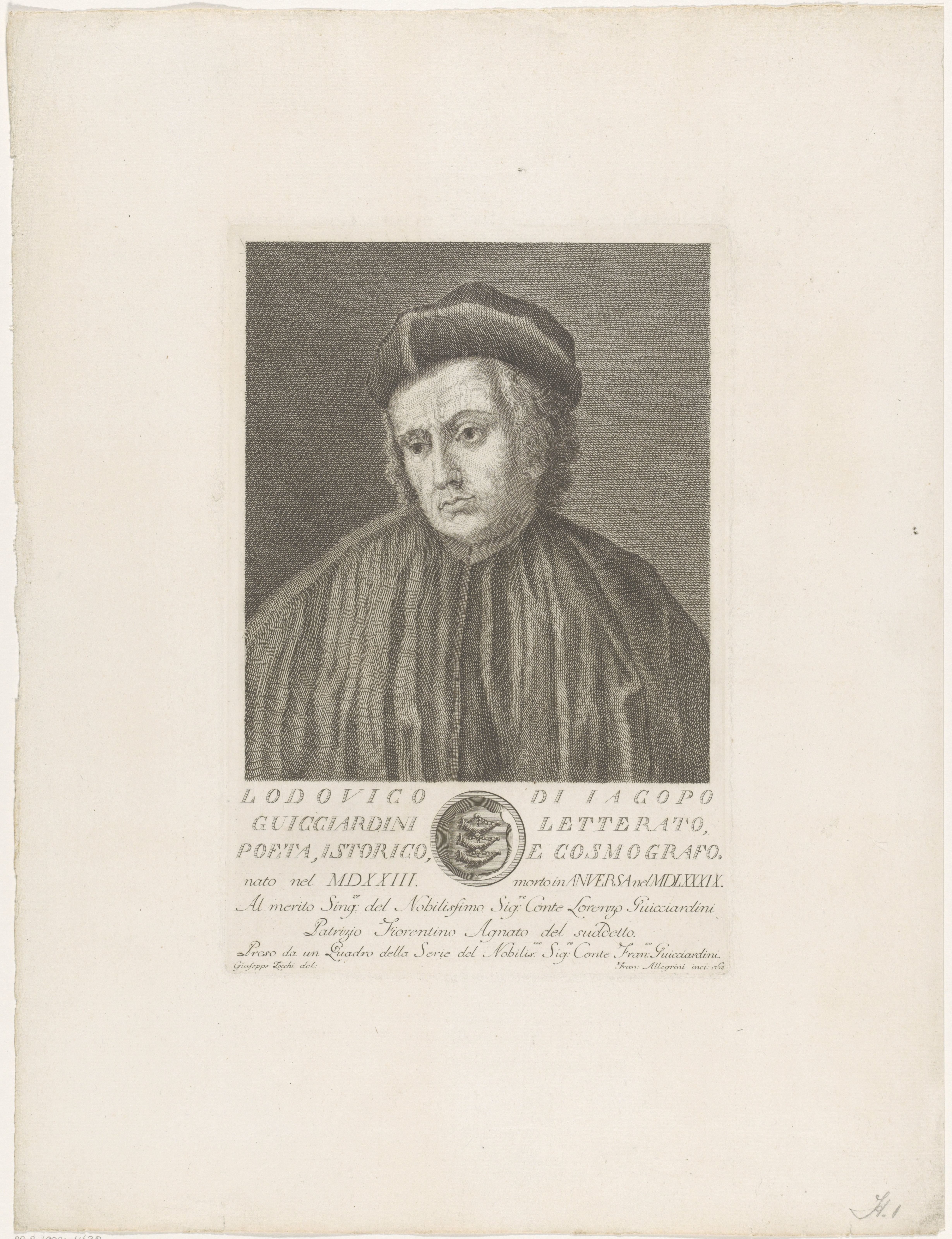 Portret van Luigi Guicciardini