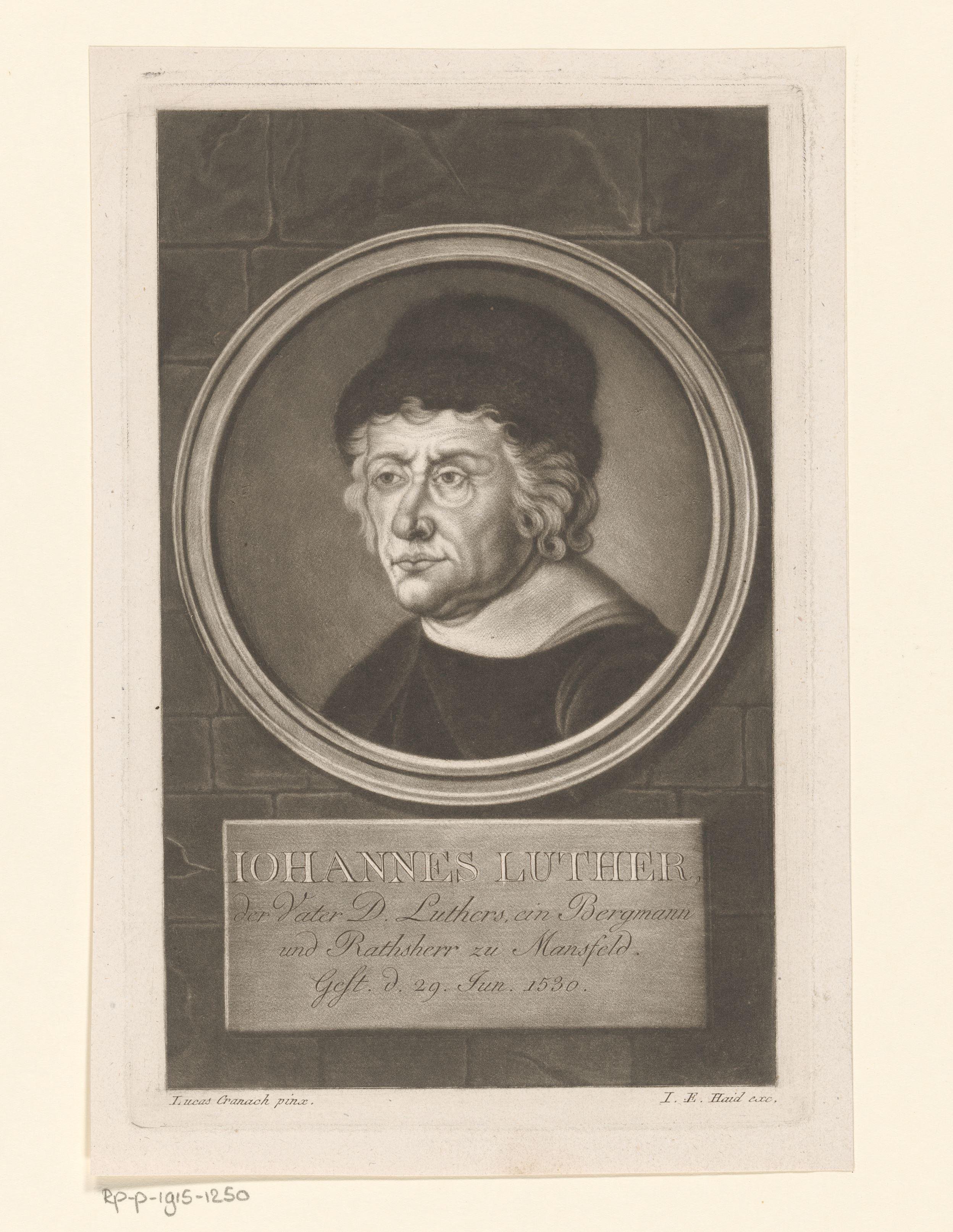 Portret van Hans Luther