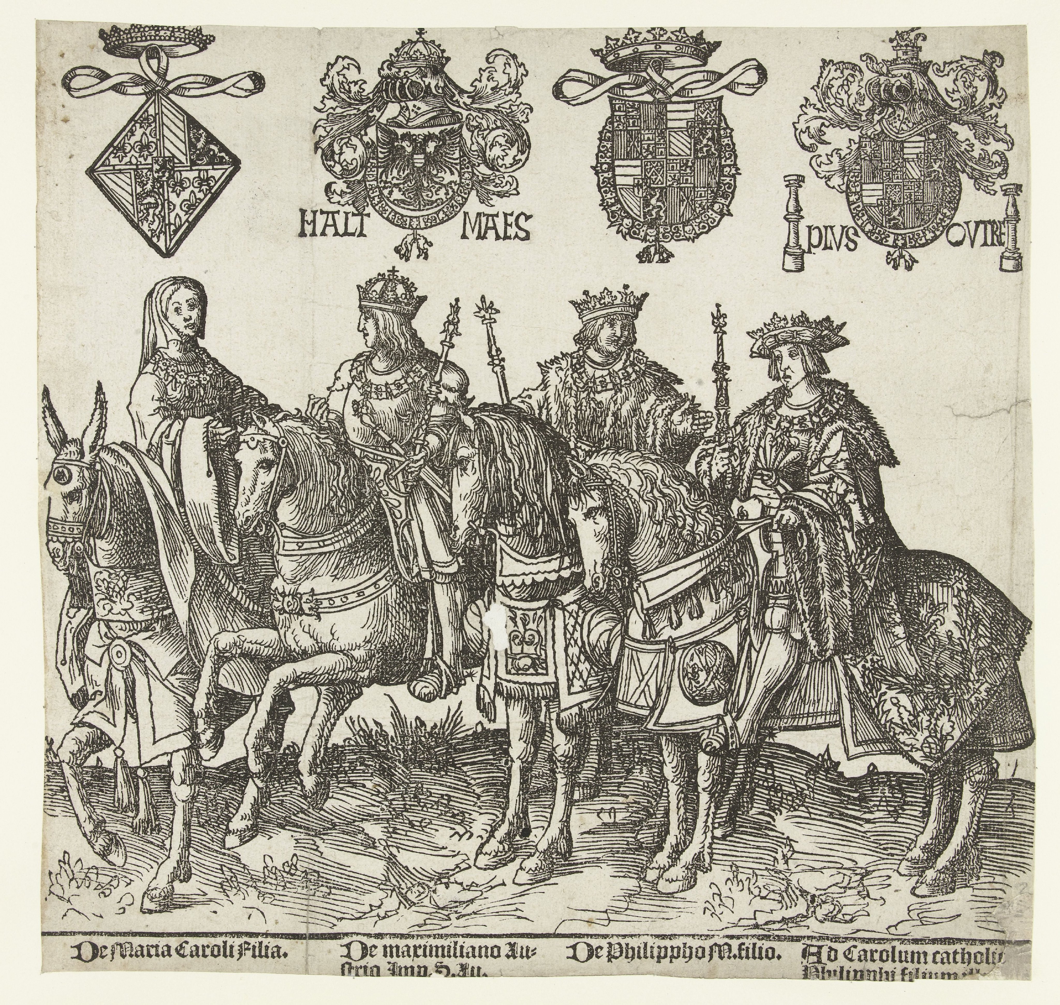 Maria van Bourgondië, Maximiliaan I, Filips de Schone en Karel V