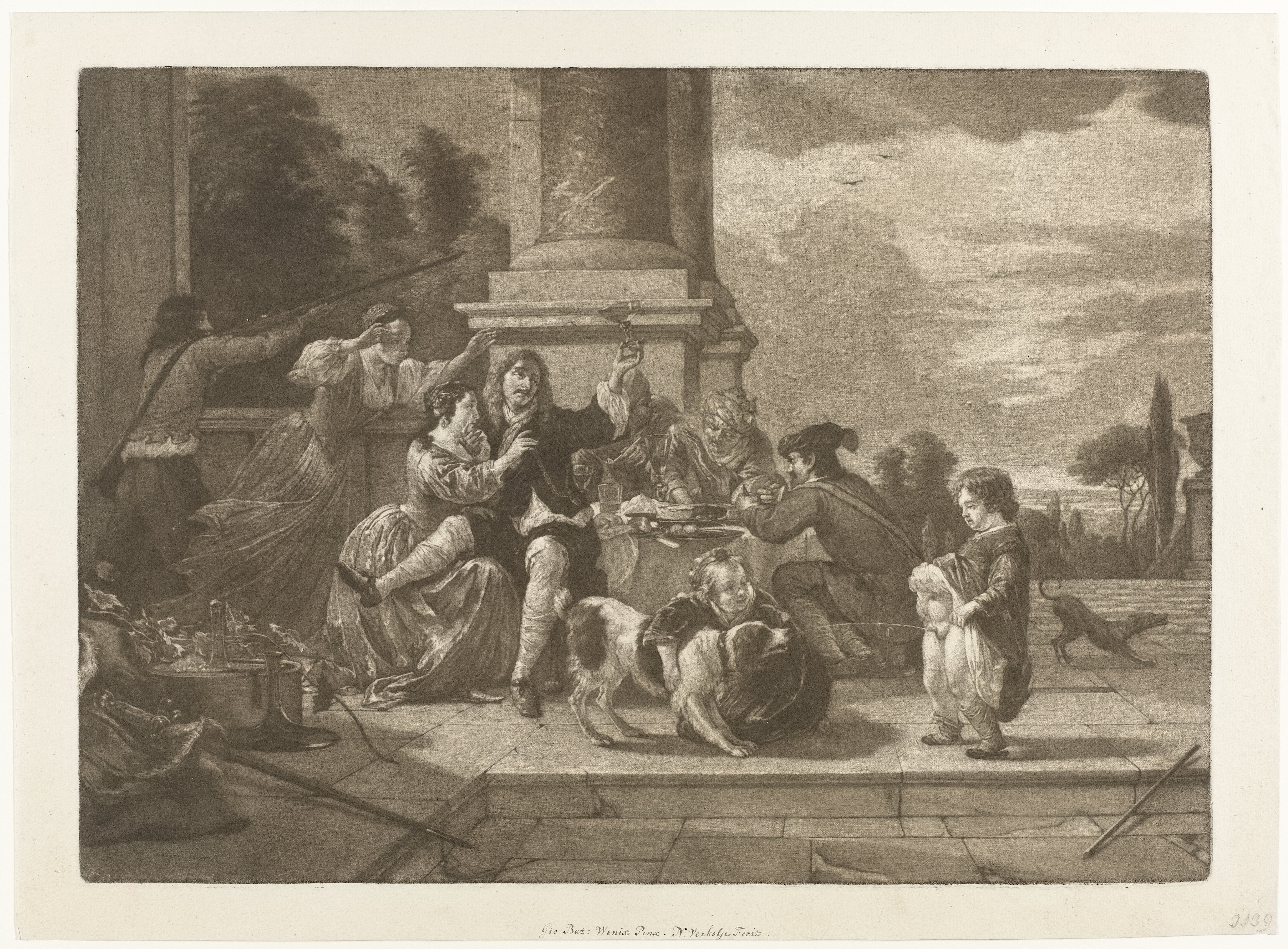 Merry Company on a Terrace