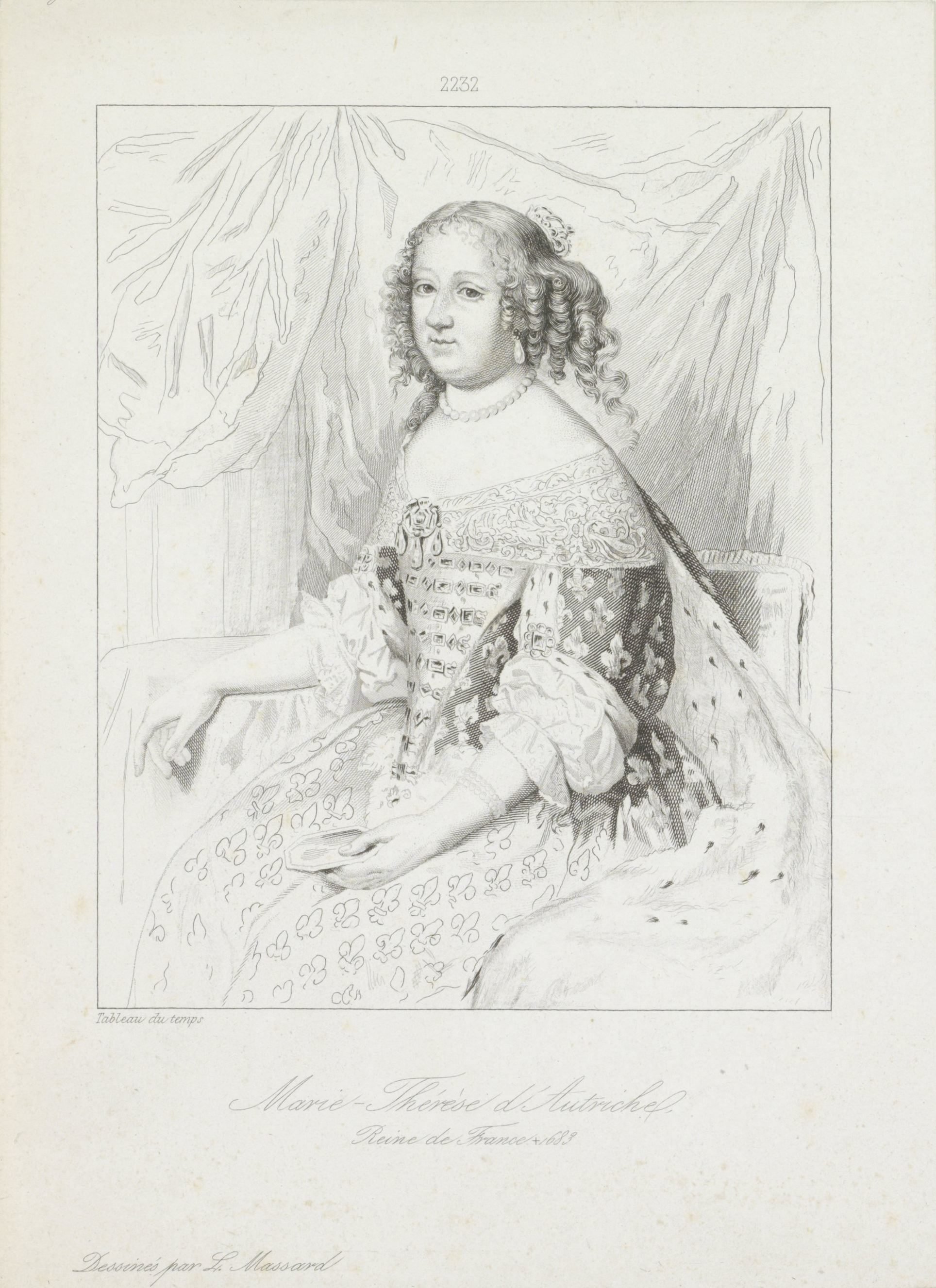 Portret van Maria Theresia, koningin van Frankrijk