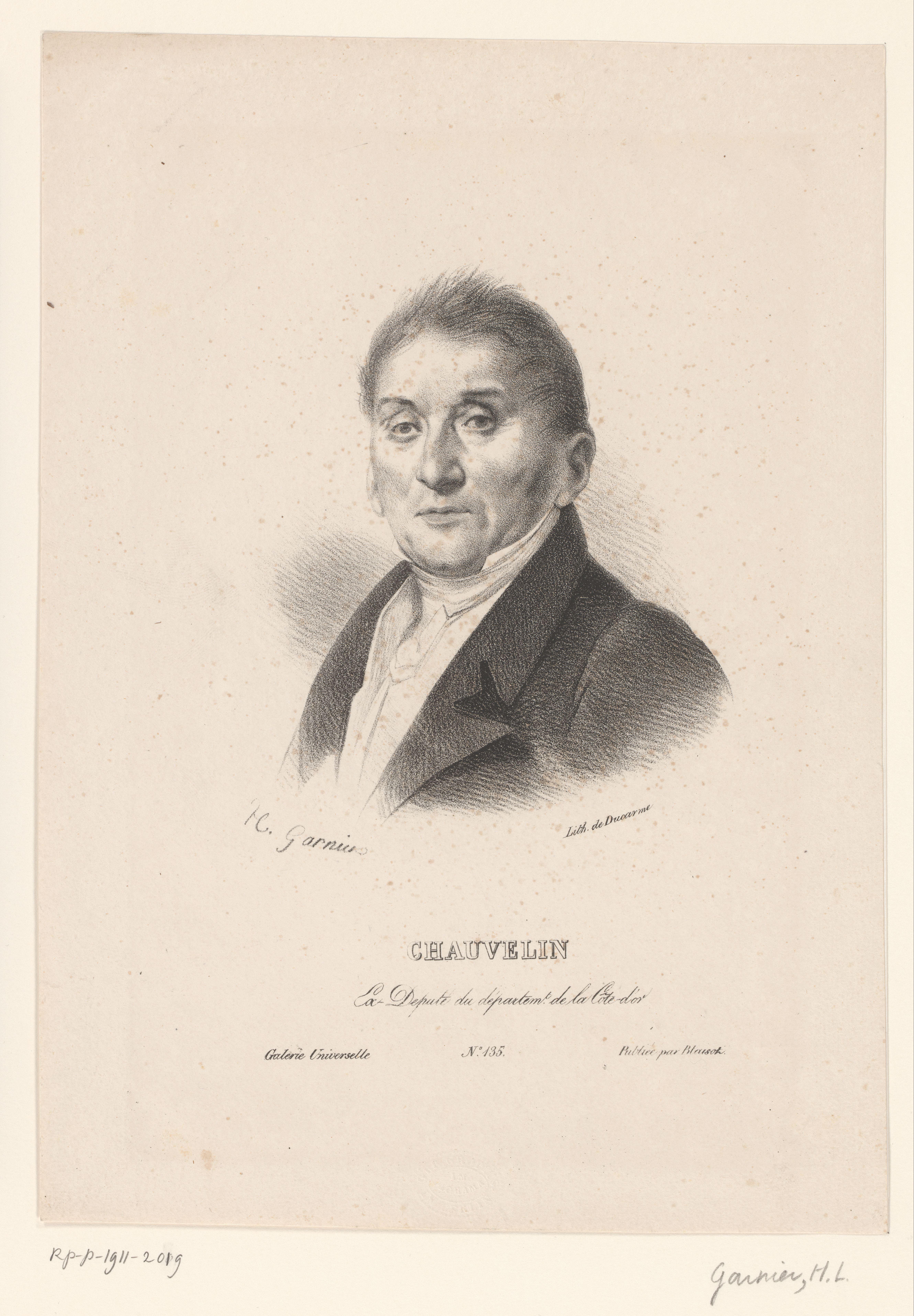 Portret van François Bernard de Chauvelin