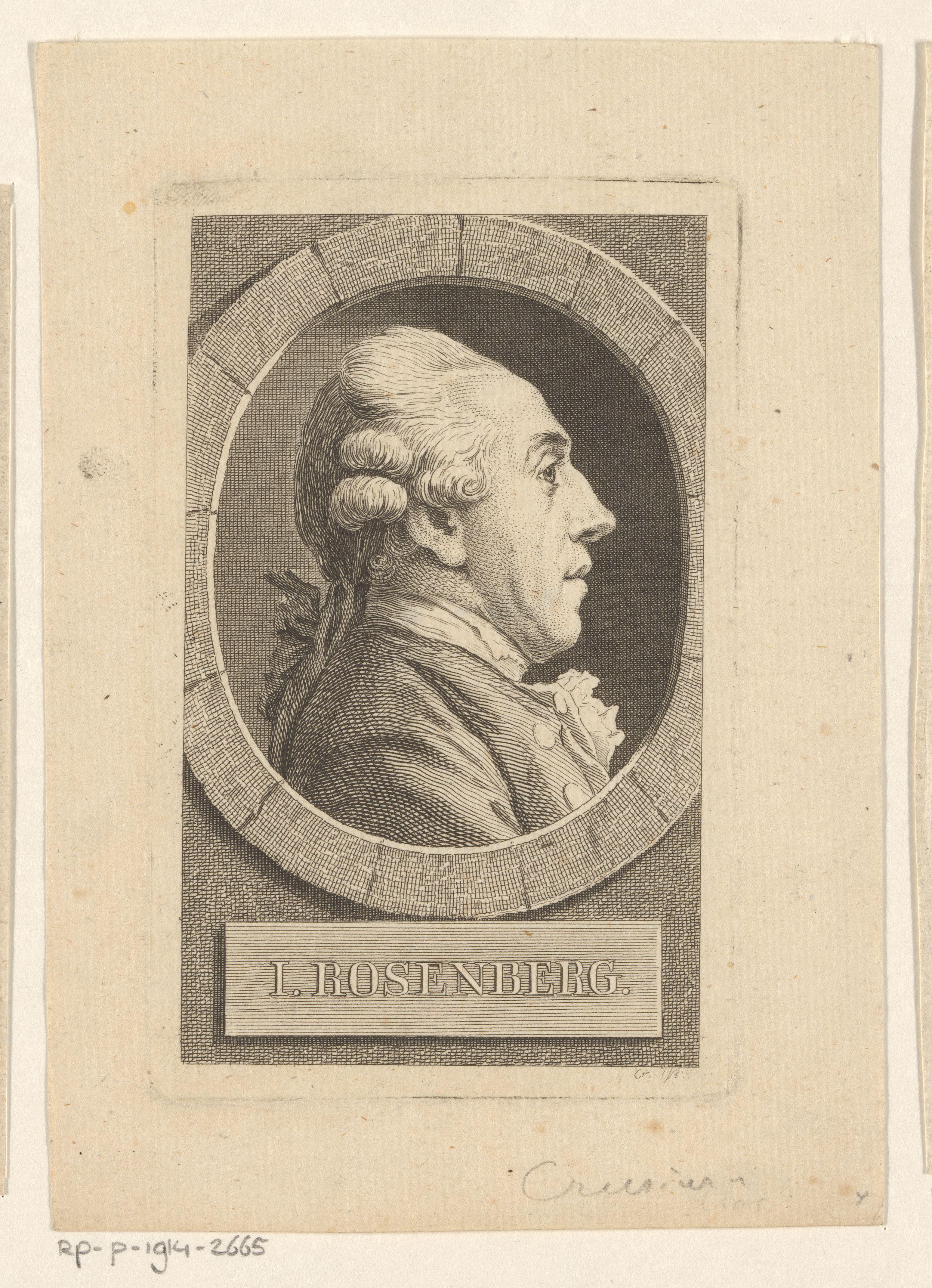 Portret van Johann Georg Rosenberg